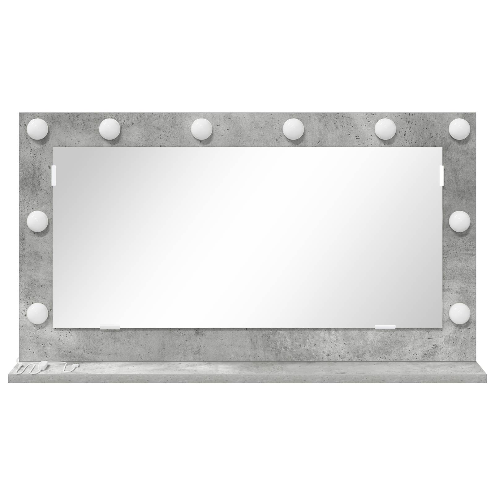vidaXL Kosmetikspiegel Beton grau Beton 80 x 45 x 18 cm Spiegel