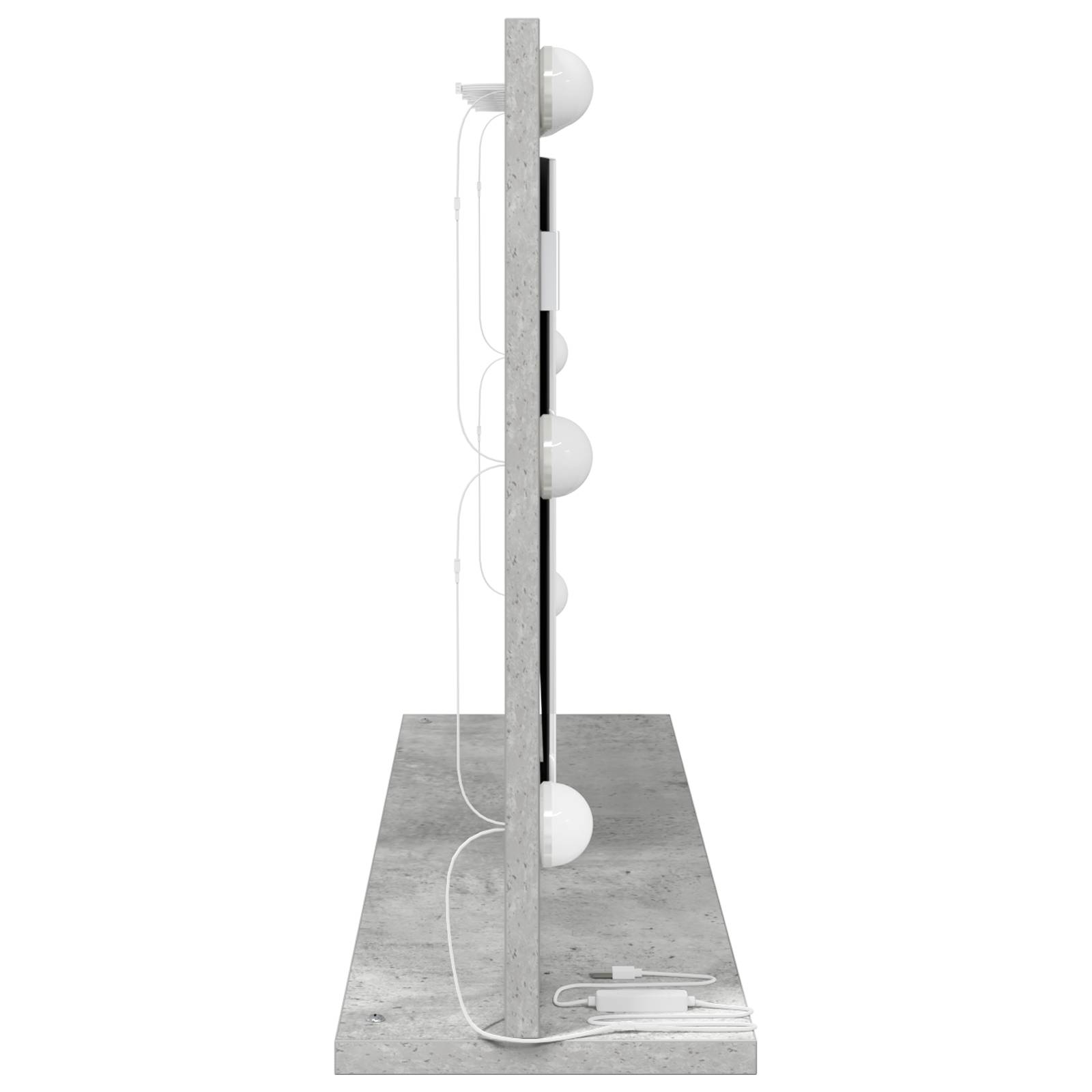 vidaXL Kosmetikspiegel Beton grau Beton 80 x 45 x 18 cm Spiegel
