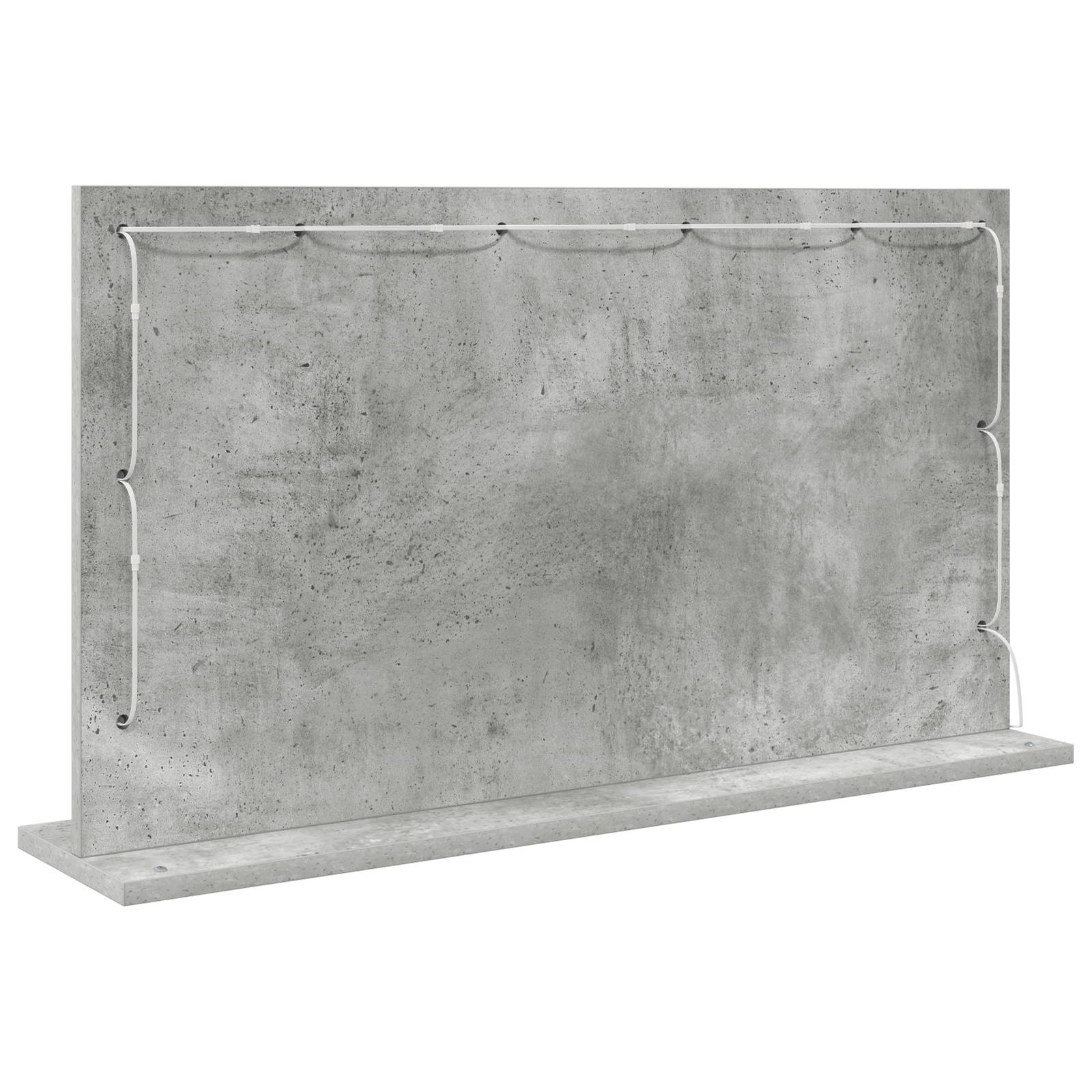 vidaXL Kosmetikspiegel Beton grau Beton 80 x 45 x 18 cm Spiegel