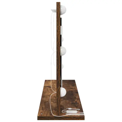 vidaXL Kosmetikspiegel Rauch-Eiche, Silber Holz, Glas 80 x 45 cm Spiegel vidaXL Kosmetikspiegel Rauch-Eiche, Silber Holz, Glas 80 x 45 cm Spiegel