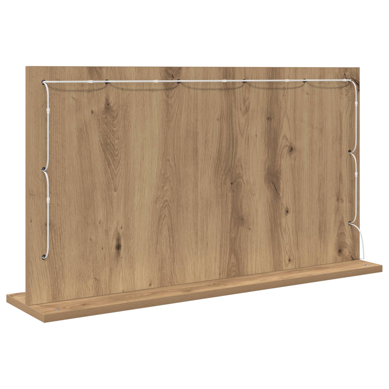 vidaXL Kosmetikspiegel Artisan Eiche Spanplatte 80 x 45 x 18 cm Spiegel