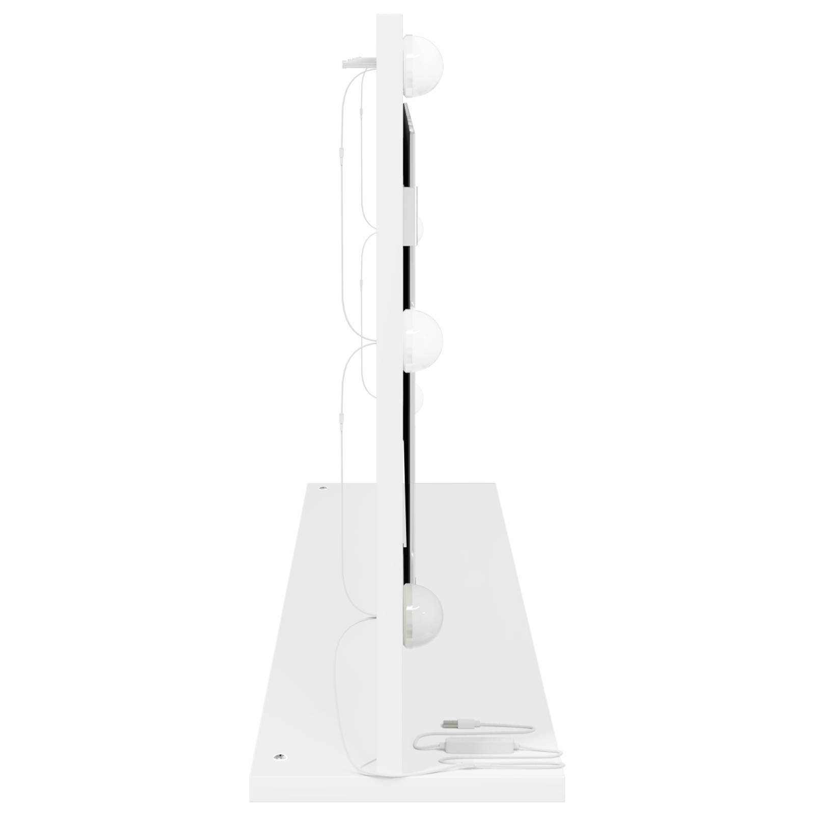 vidaXL Schminkspiegel mit LED-Lichtern Weiß 100x45x18 cm