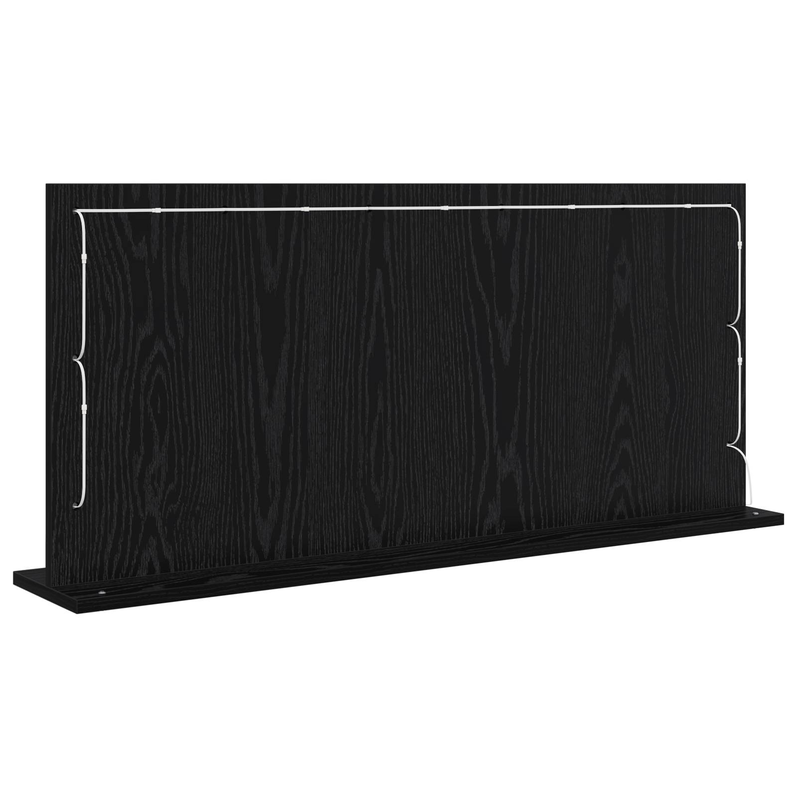 vidaXL Schminkspiegel mit LED-Lichtern Schwarz Eiche 100x45x18 cm