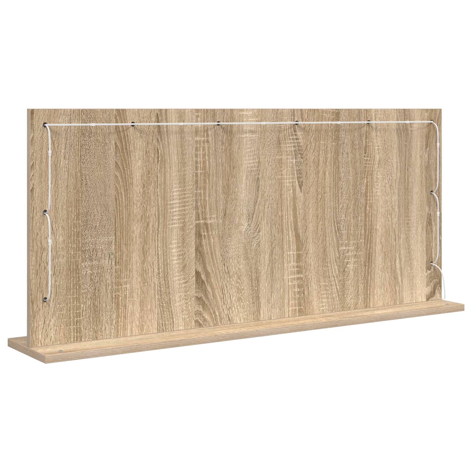 vidaXL Schminkspiegel mit LED-Lichtern Sonoma Eiche 100x45x18 cm