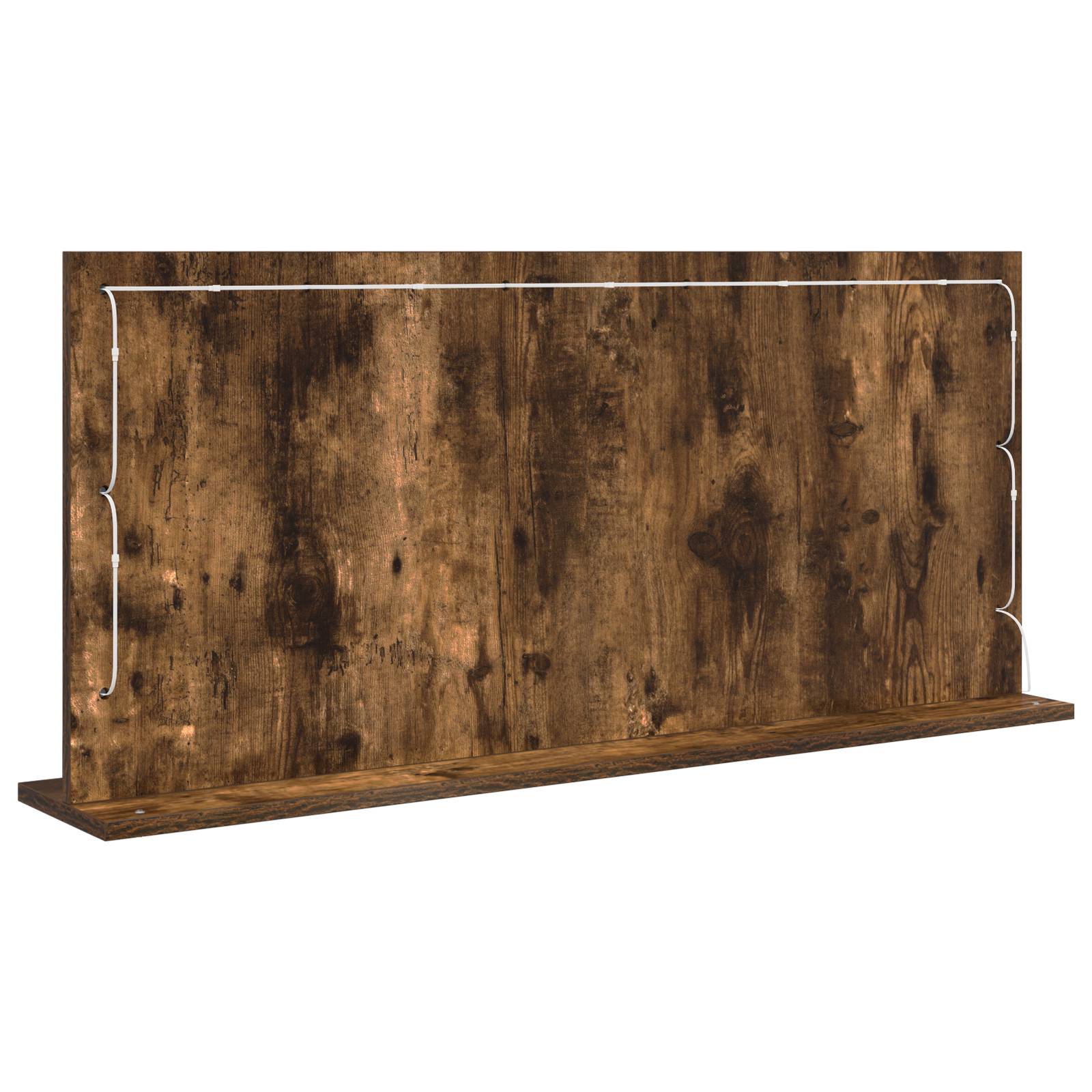 vidaXL Schminkspiegel mit LED-Leuchten Räuchereiche 100x45x18 cm