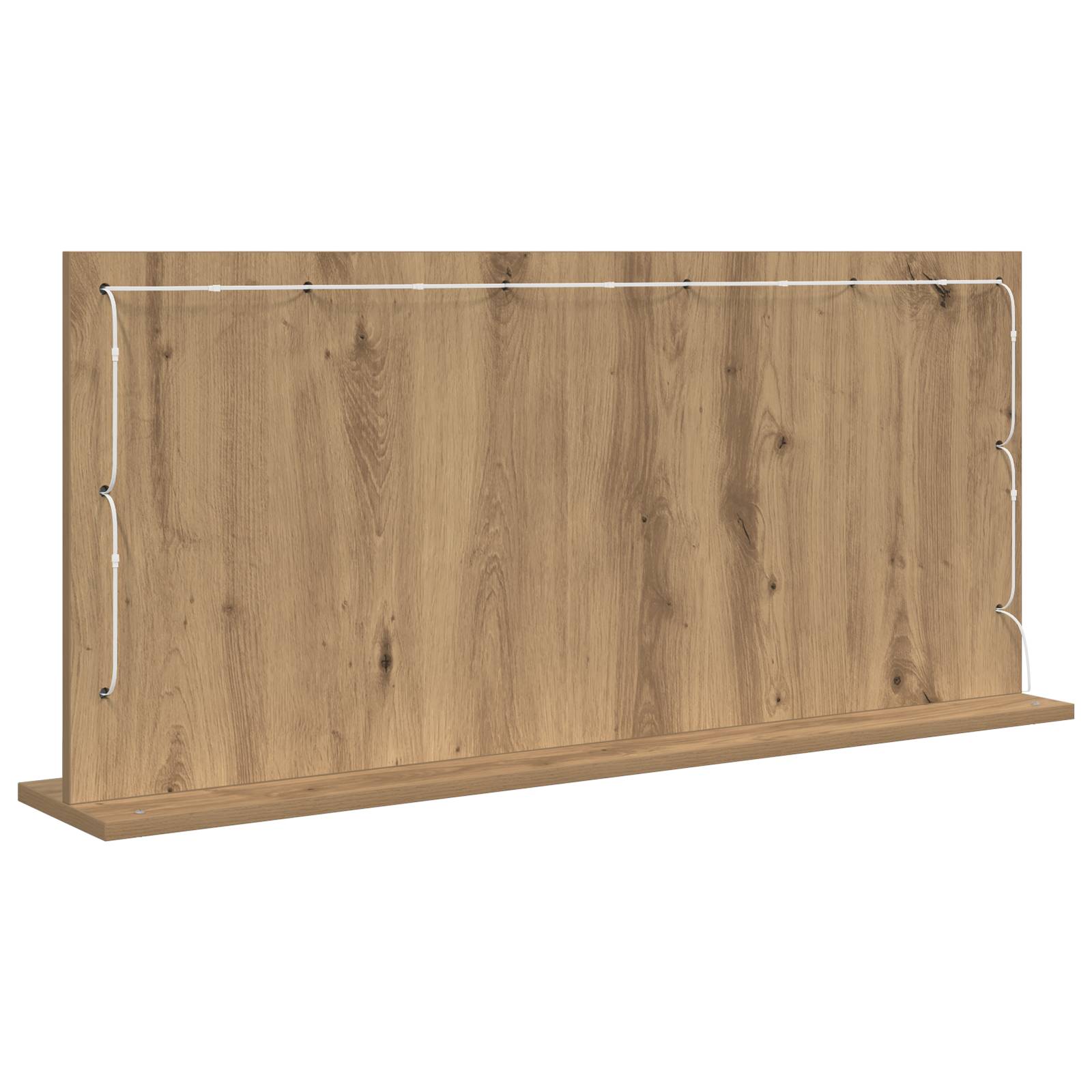 vidaXL Schminkspiegel mit LED-Lichtern Artisan Eiche 100x45x18 cm