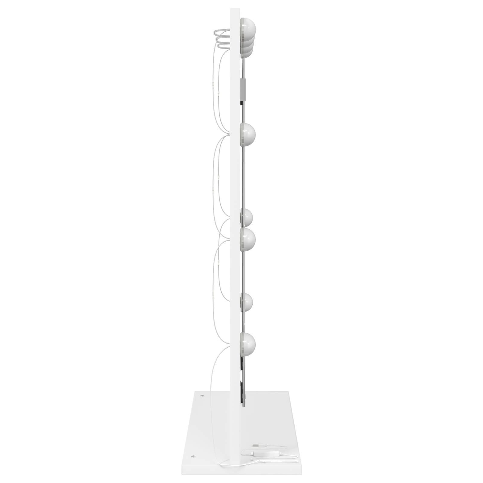 vidaXL Kosmetikspiegel mit LED-Lichtern Weiß 70x50x18 cm