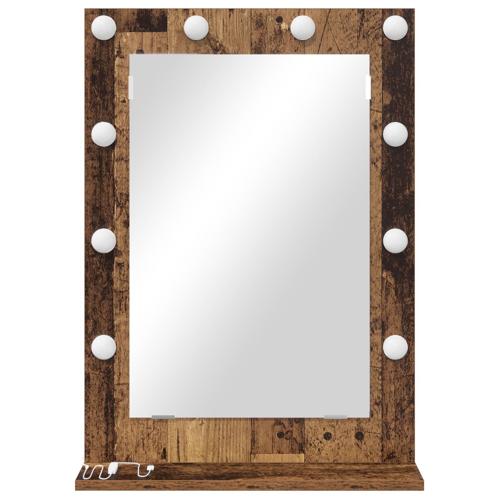 vidaXL Spiegel Altes Holz Massivholz 70 x 50 x 18 cm Spiegel