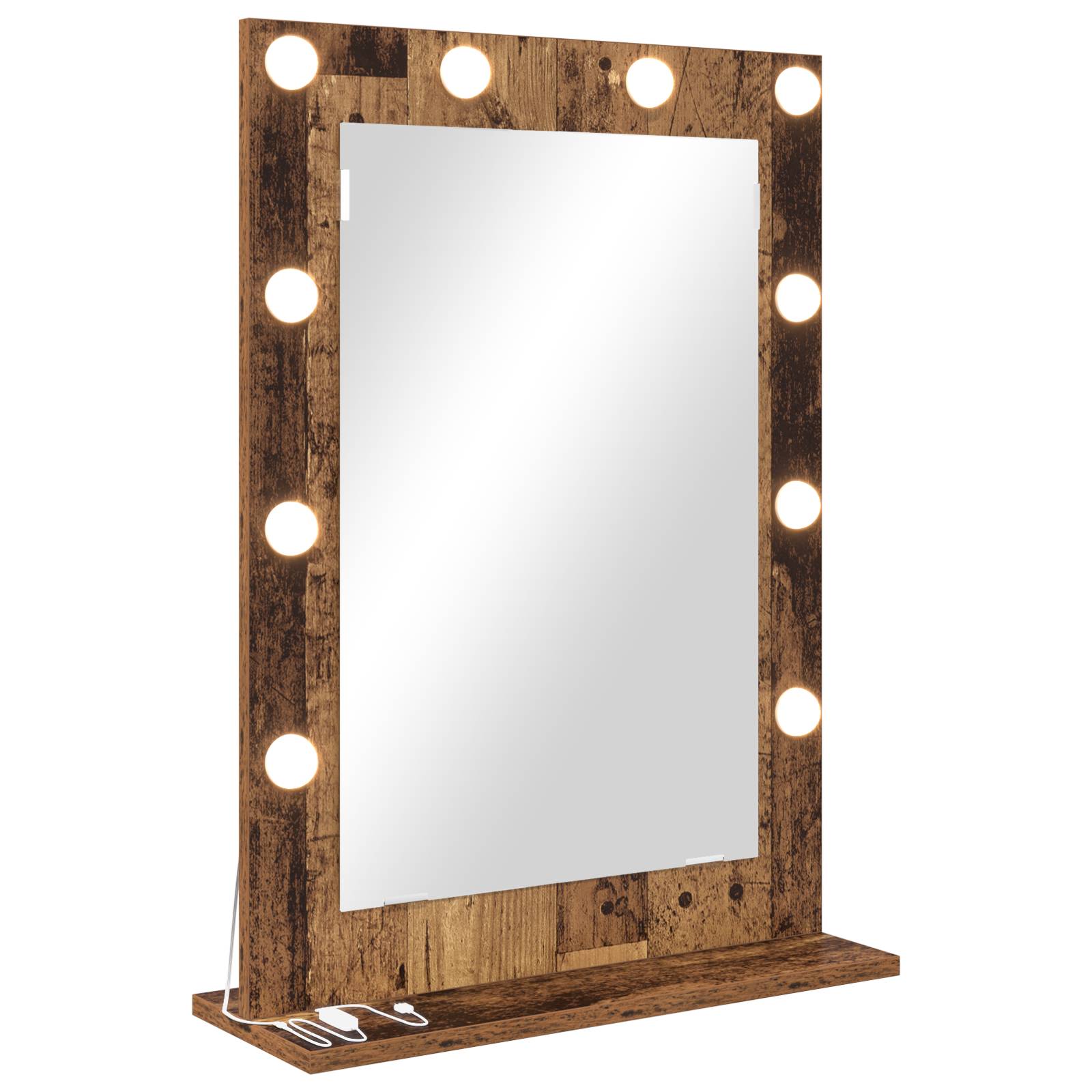 vidaXL Spiegel Altes Holz Massivholz 70 x 50 x 18 cm Spiegel