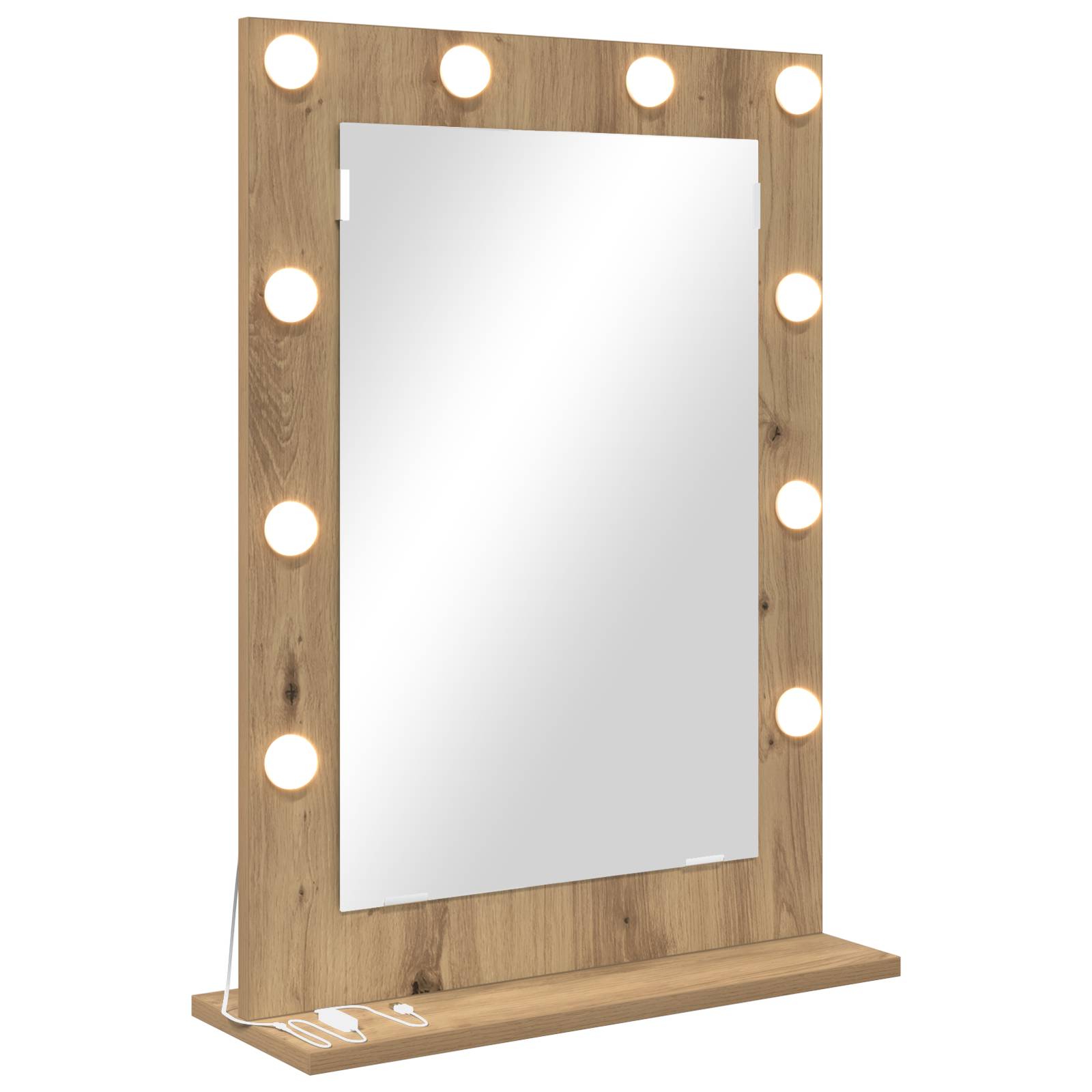 vidaXL Kosmetikspiegel Artisan Eiche Holz 70 x 50 x 18 cm