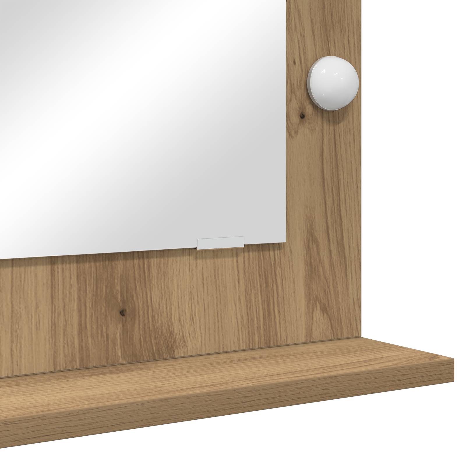 vidaXL Kosmetikspiegel Artisan Eiche Holz 70 x 50 x 18 cm