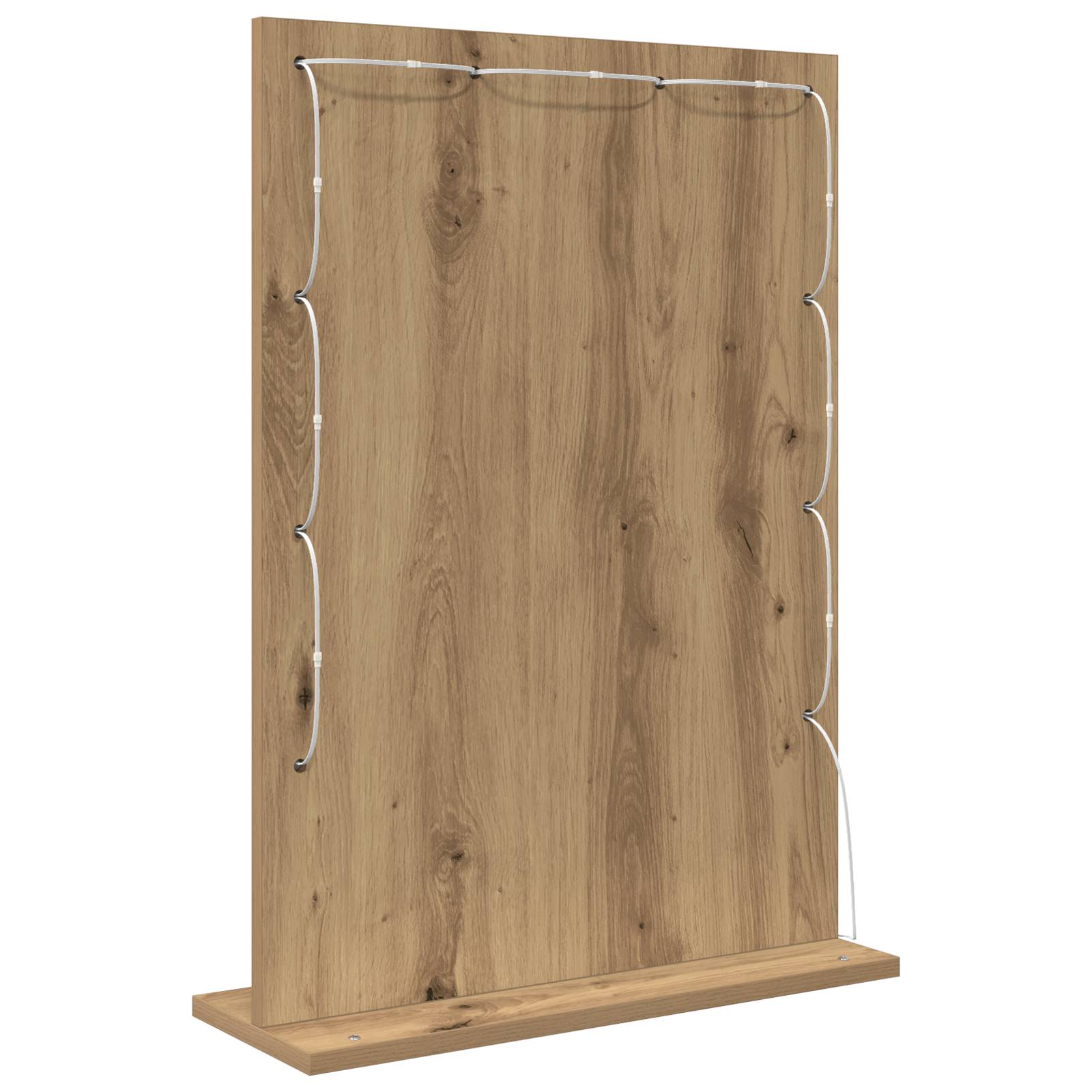vidaXL Kosmetikspiegel Artisan Eiche Holz 70 x 50 x 18 cm