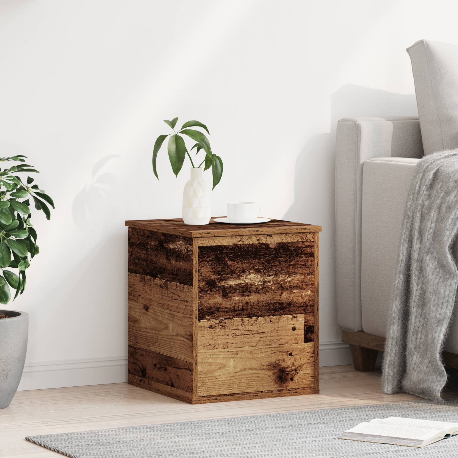 vidaXL Aufbewahrungsbox Altholz 40x42x46 cm Holzwerkstoff
