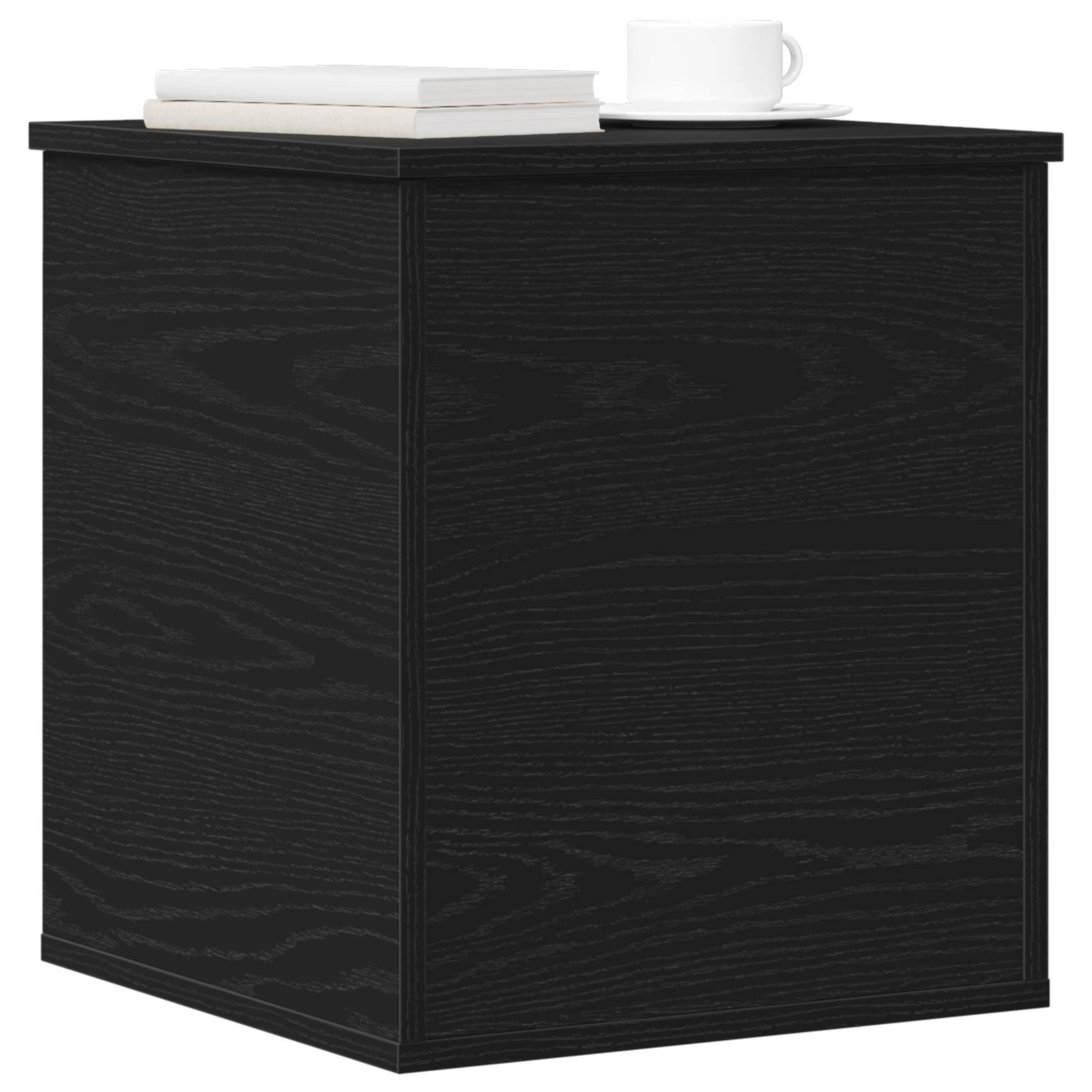 vidaXL Aufbewahrungsbox Schwarz Eiche 40x42x46 cm aus Holzwerkstoff