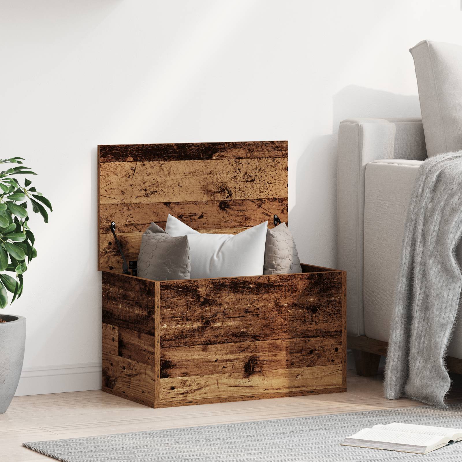vidaXL Aufbewahrungsbox aus Altholz 60x35x35 cm Ingenieuro Holz