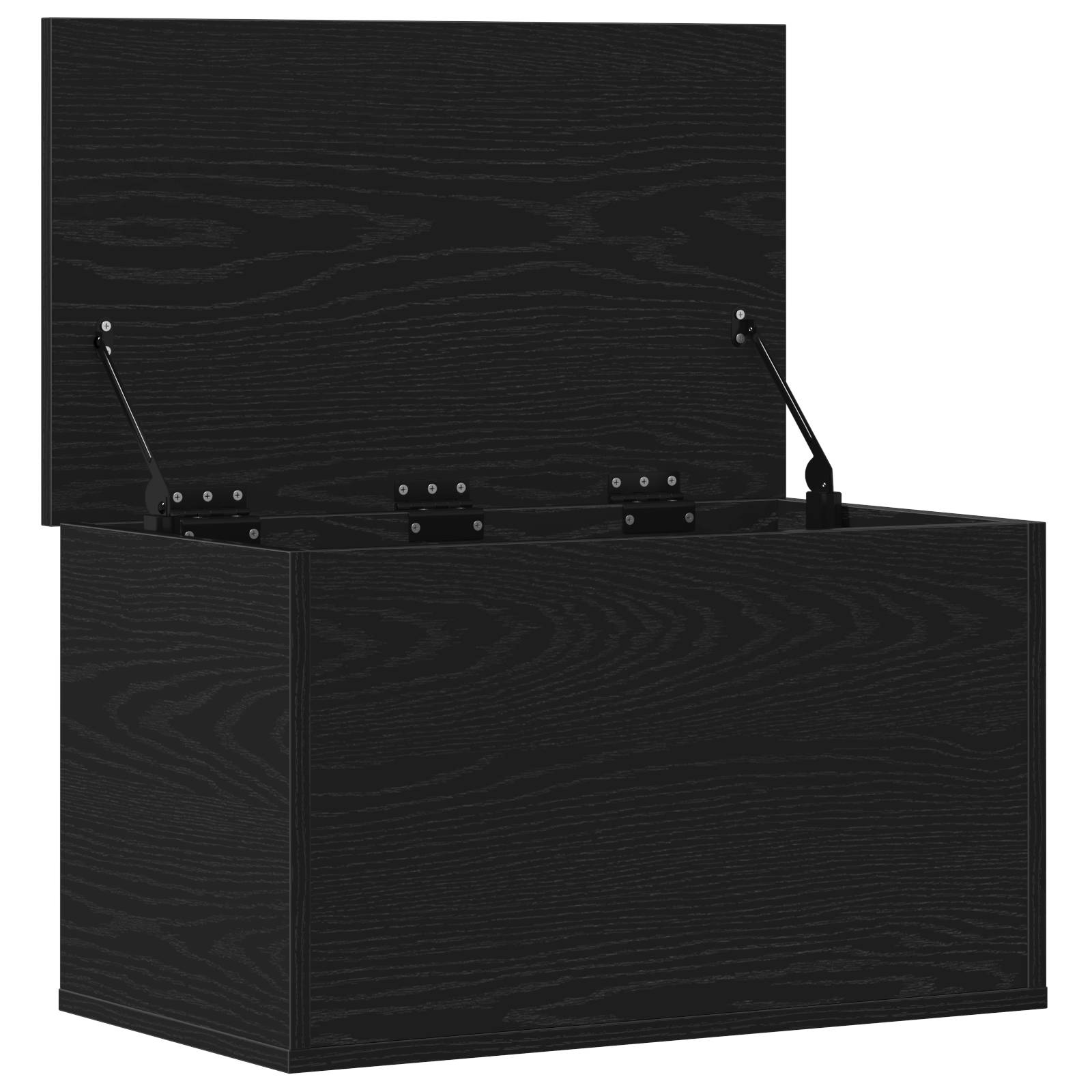 vidaXL Aufbewahrungsbox mit Deckel Schwarz Eiche 60x35x35 cm