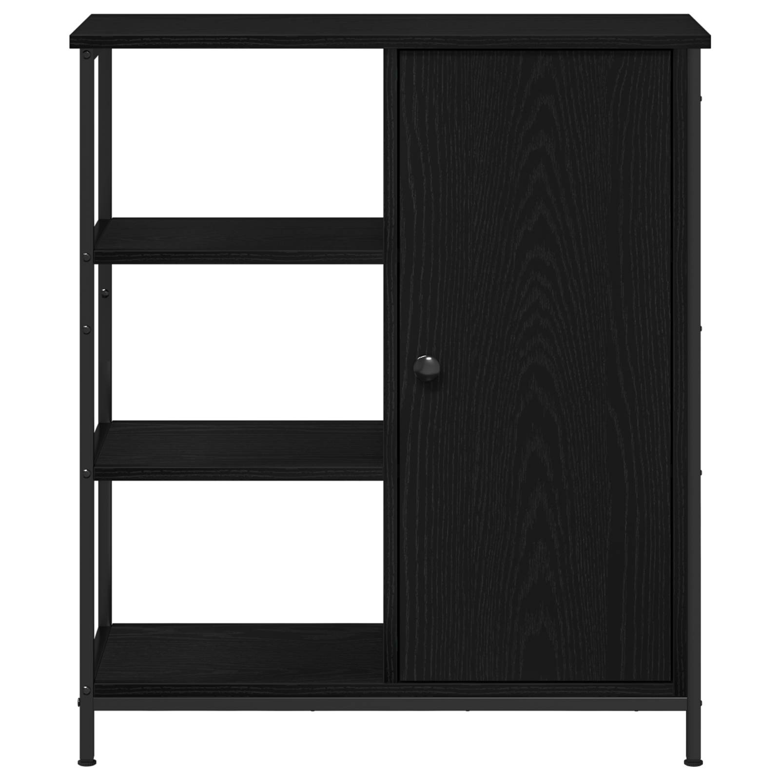 vidaXL Sideboard Schwarz Eiche 70x30x80 cm Holzwerkstoff