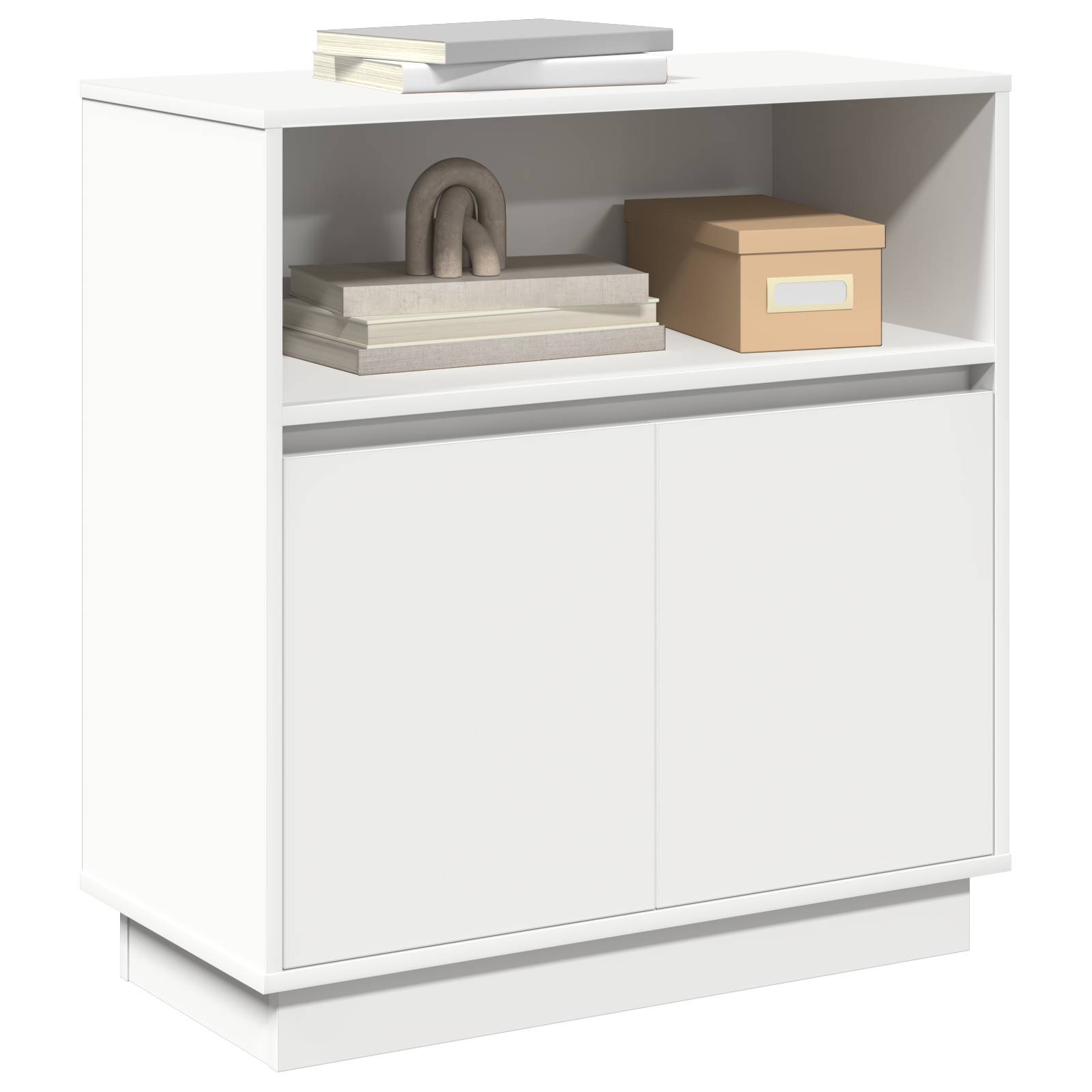 vidaXL LED-Sideboard Weiß 71x34,5x75 cm Holzwerkstoff