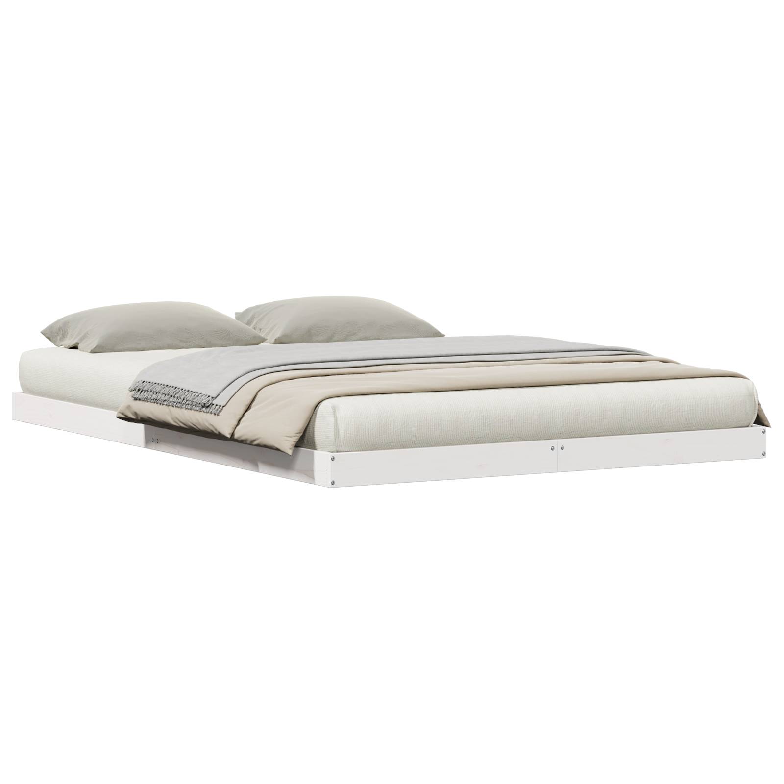 vidaXL Bodenbett 140x220 cm Massivholz Kiefer