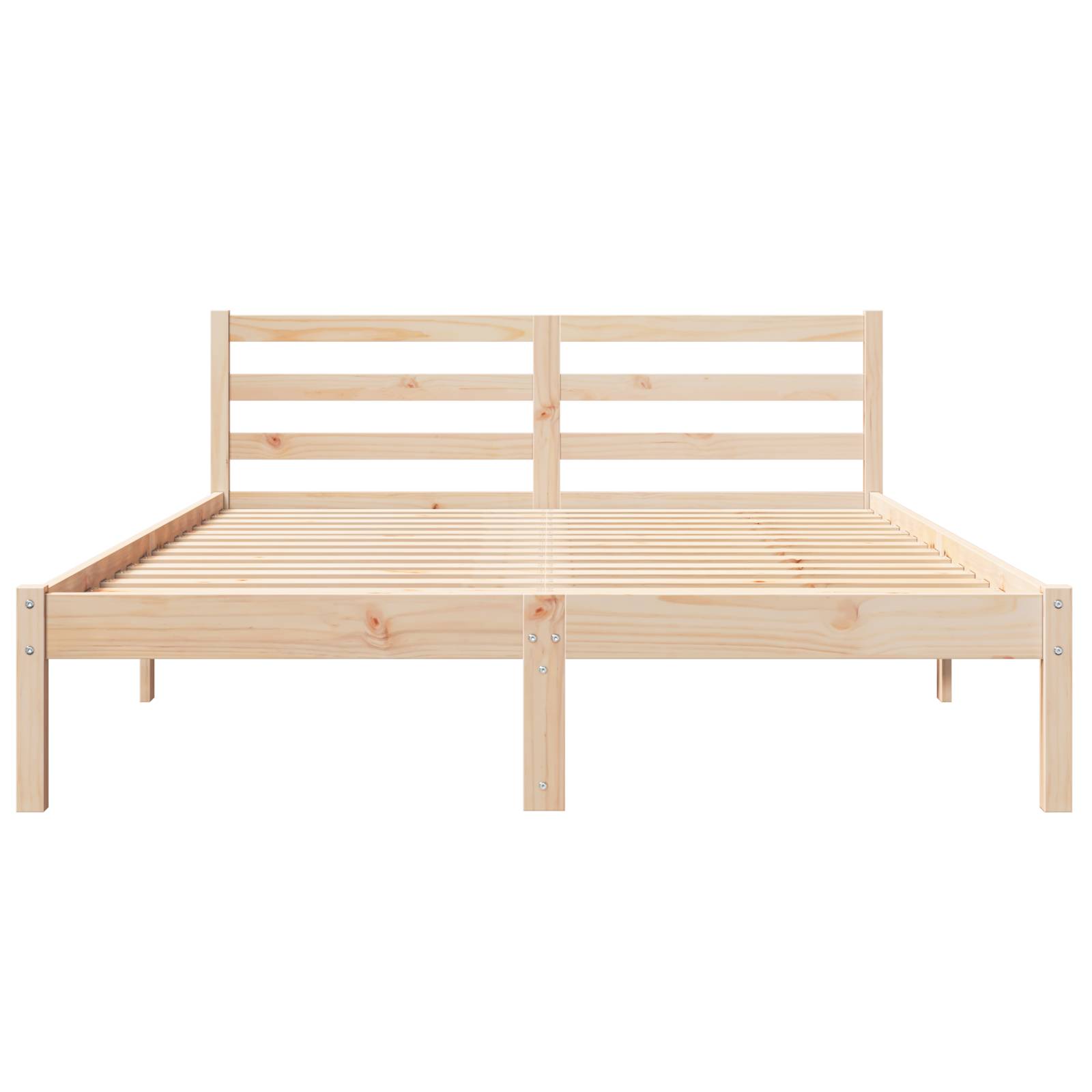 vidaXL Bettgestell mit Kopfteil 160x210 cm Massivholz Kiefer