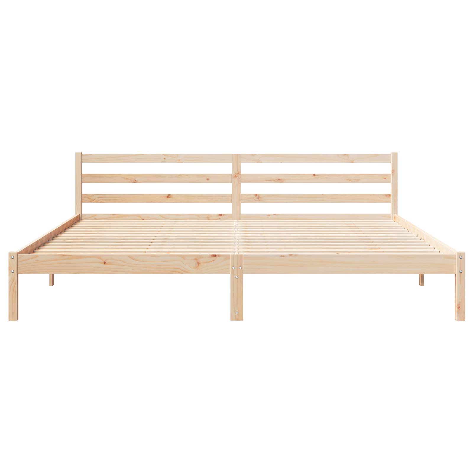 vidaXL Bettgestell mit Kopfteil 200x220 cm Massivholz Kiefer