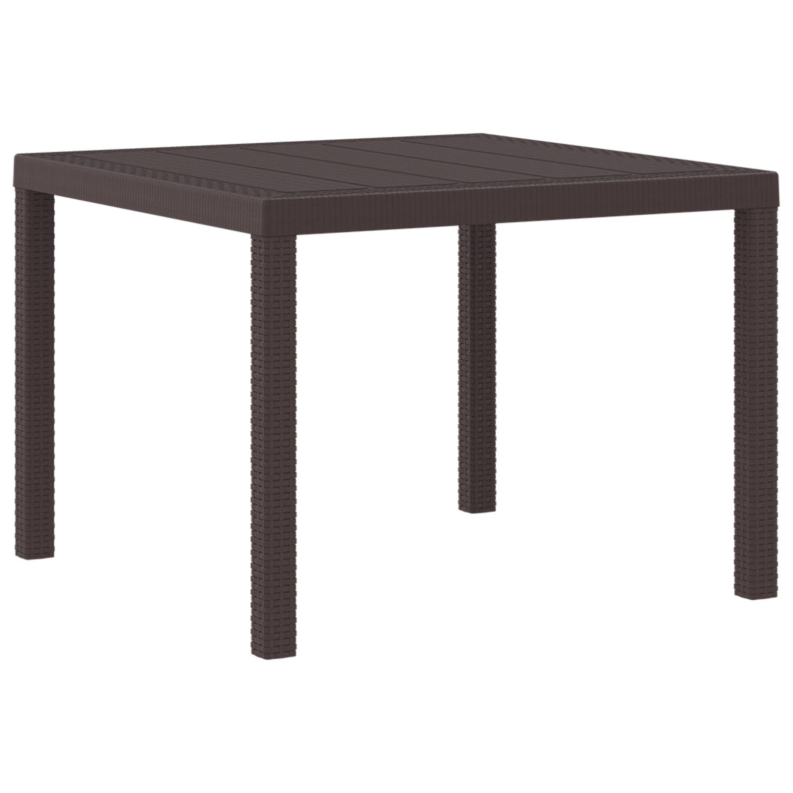 vidaXL 3-tlg. Garten-Essgruppe mit Kissen Braun Poly Rattan