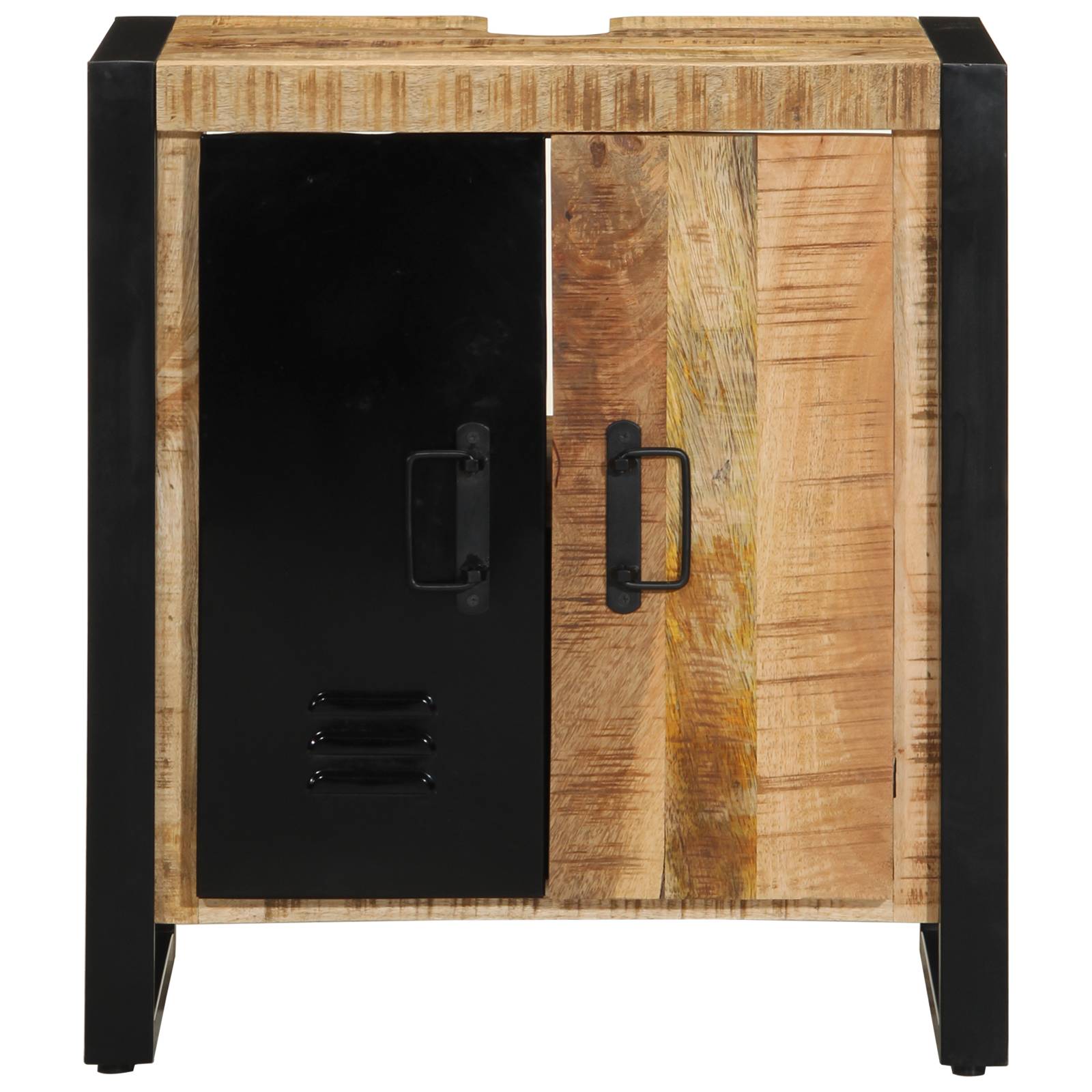 vidaXL Badezimmerschrank 55x35x60 cm Massivholz roh