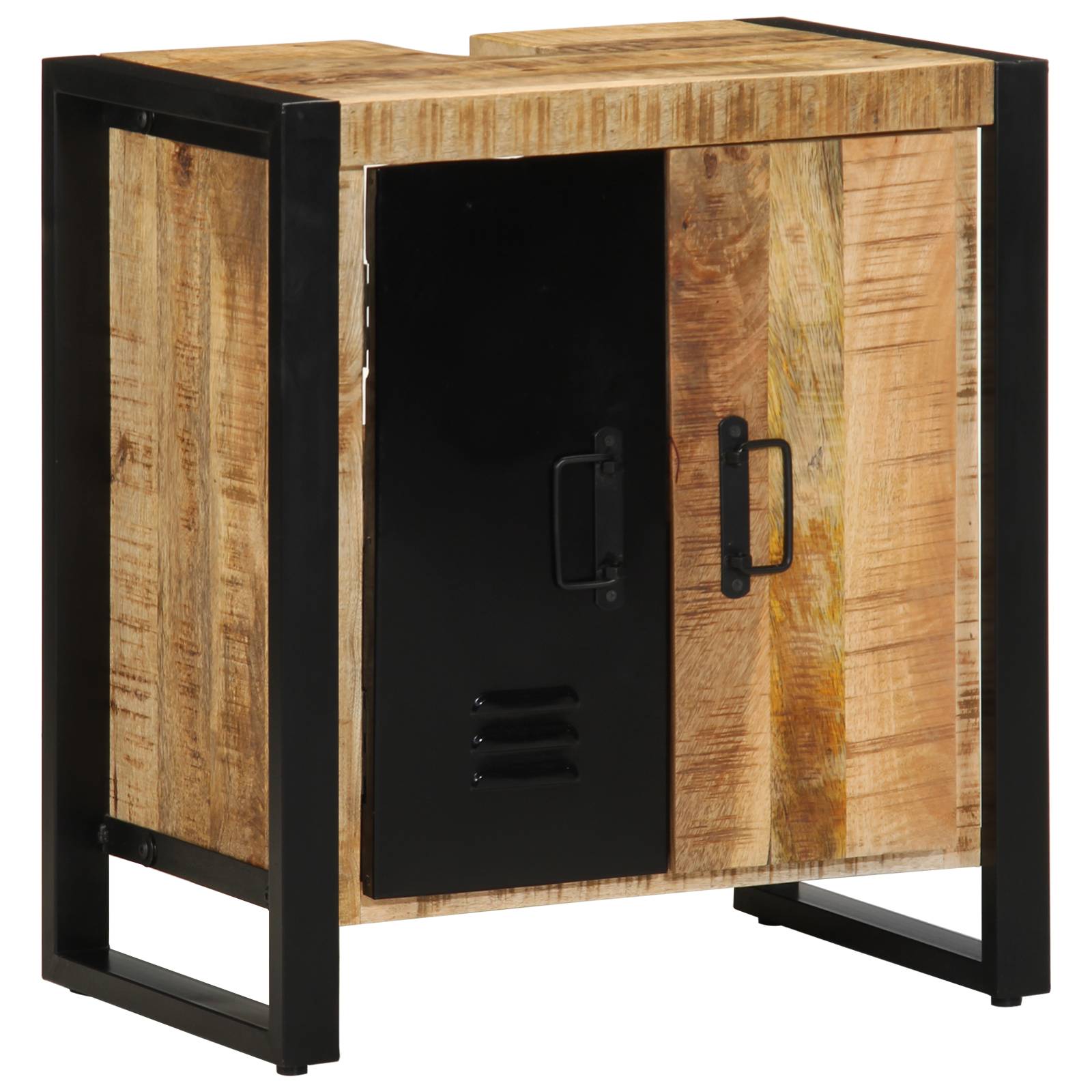 vidaXL Badezimmerschrank 55x35x60 cm Massivholz roh