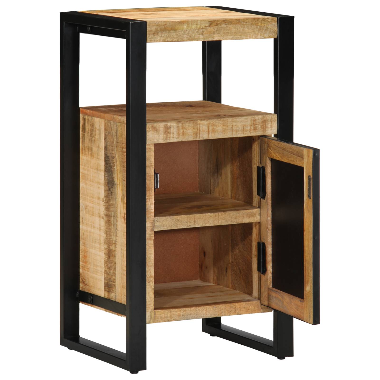 vidaXL Badezimmer Schrank 40x35x75 cm Massivholz Raues Mangoholz