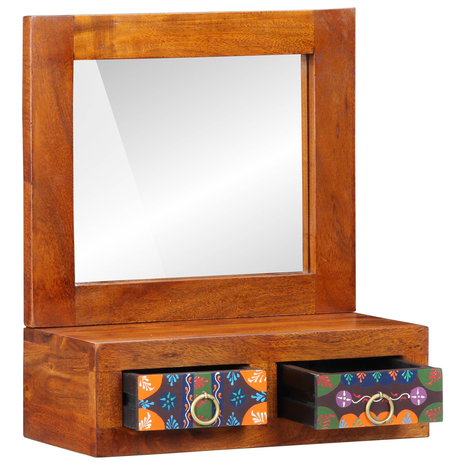 vidaXL Wandregal 40x20x50 cm Massivholz Akazie