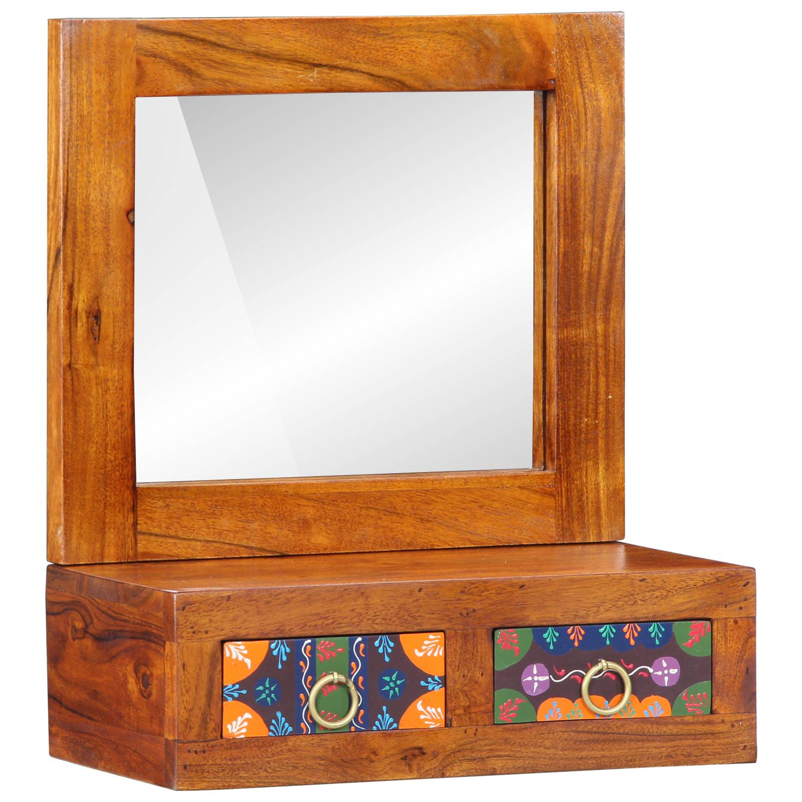vidaXL Wandregal 40x20x50 cm Massivholz Akazie