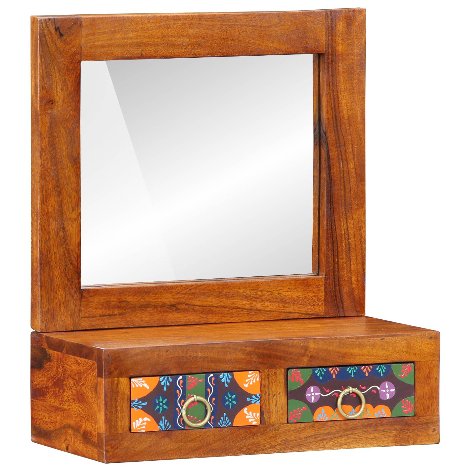 vidaXL Wandregal 40x20x50 cm Massivholz Akazie