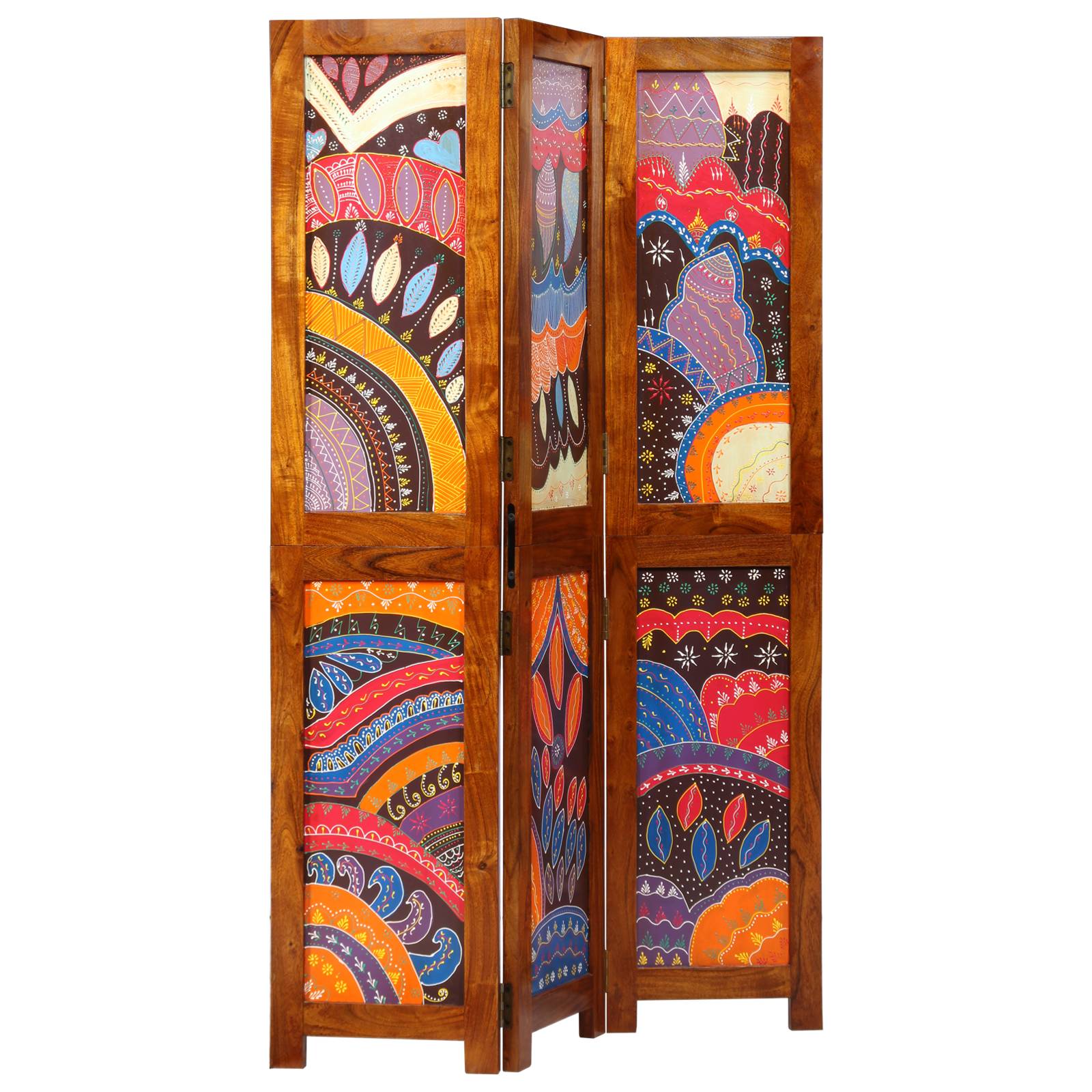 vidaXL Raumteiler 3 Paneele Honigbraun 35x1,5x160 cm Massivholz Akazie