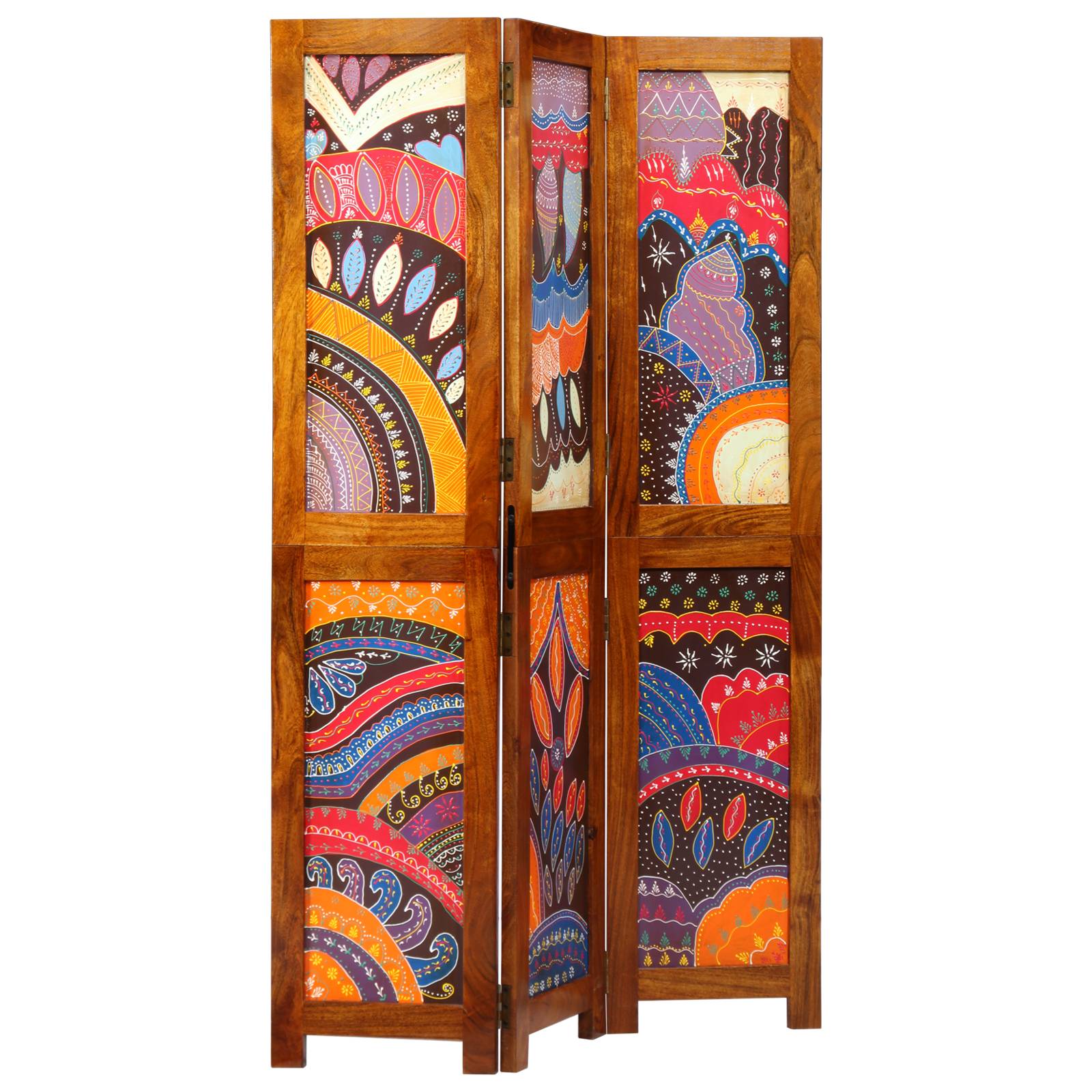 vidaXL Raumteiler 3 Paneele Honigbraun 35x1,5x160 cm Massivholz Akazie
