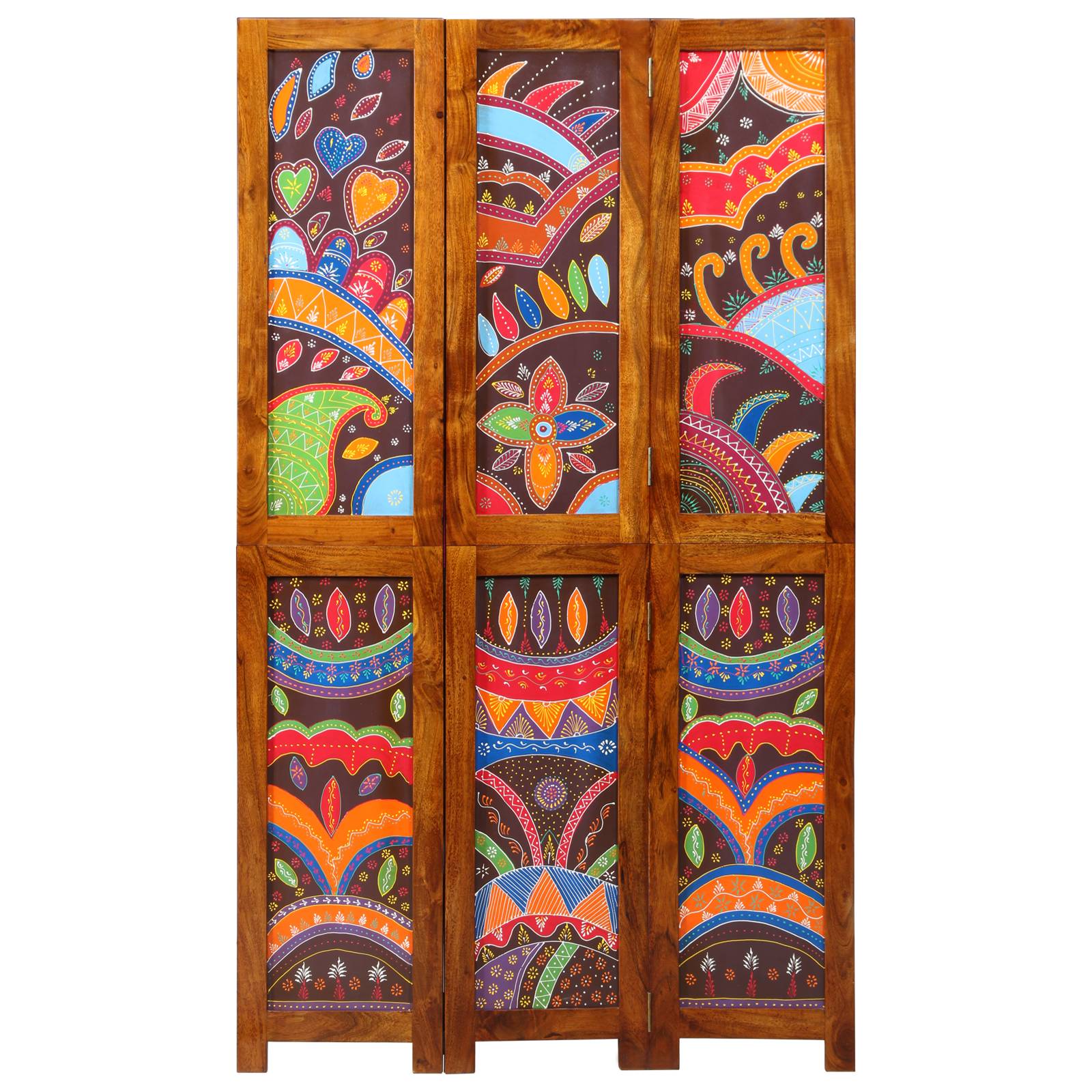 vidaXL Raumteiler 3 Paneele Honigbraun 35x1.5x160 cm Massivholz Akazie