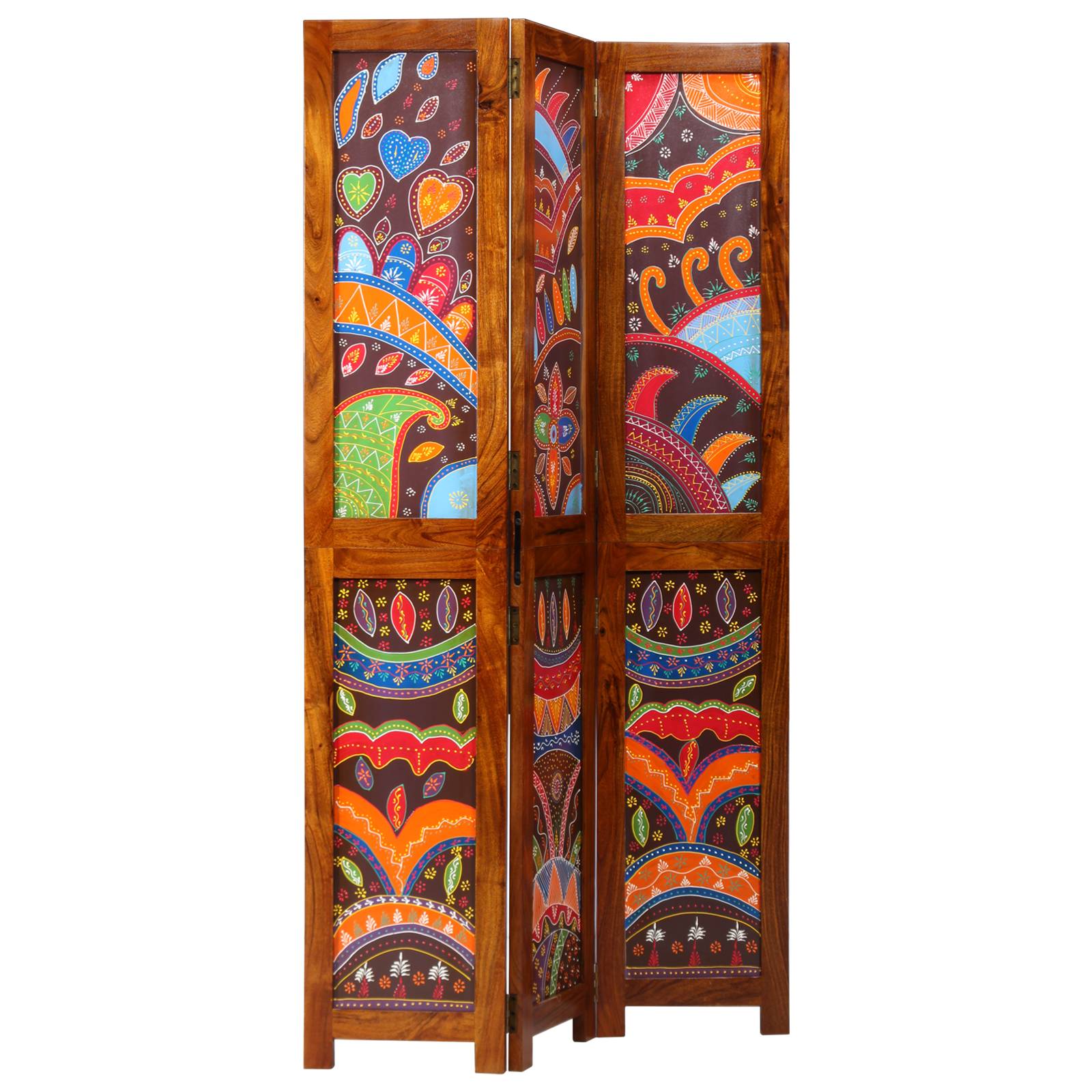 vidaXL Raumteiler 3 Paneele Honigbraun 35x1.5x160 cm Massivholz Akazie