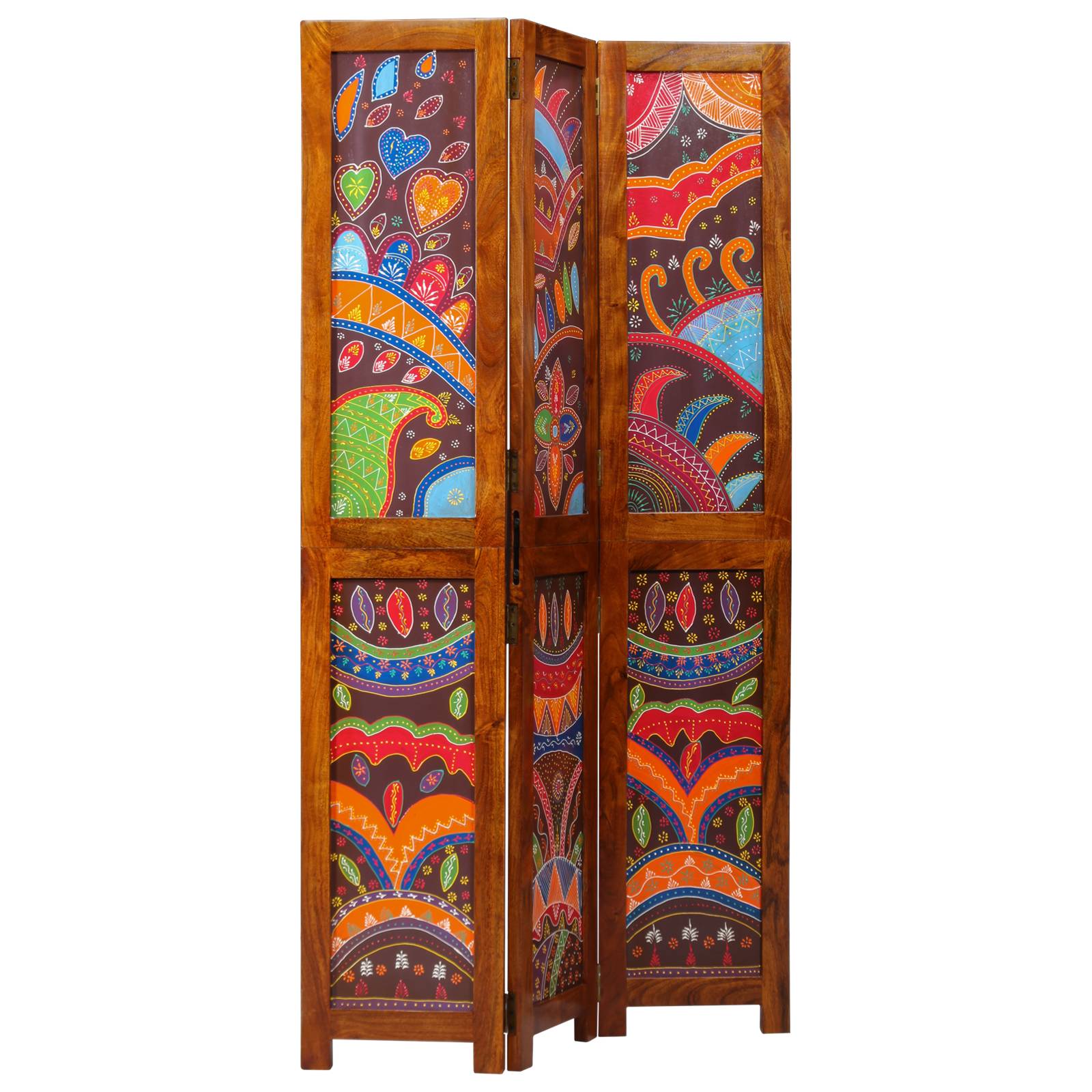 vidaXL Raumteiler 3 Paneele Honigbraun 35x1.5x160 cm Massivholz Akazie