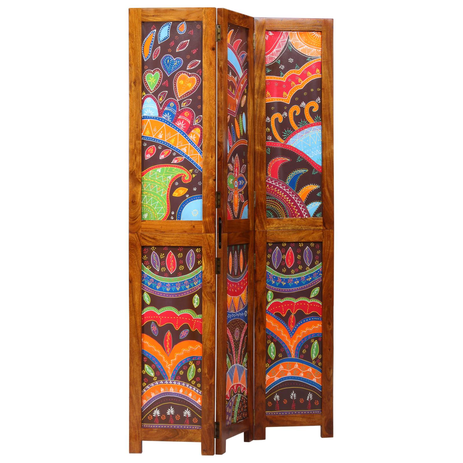 vidaXL Raumteiler 3 Paneele Honigbraun 35x1.5x160 cm Massivholz Akazie