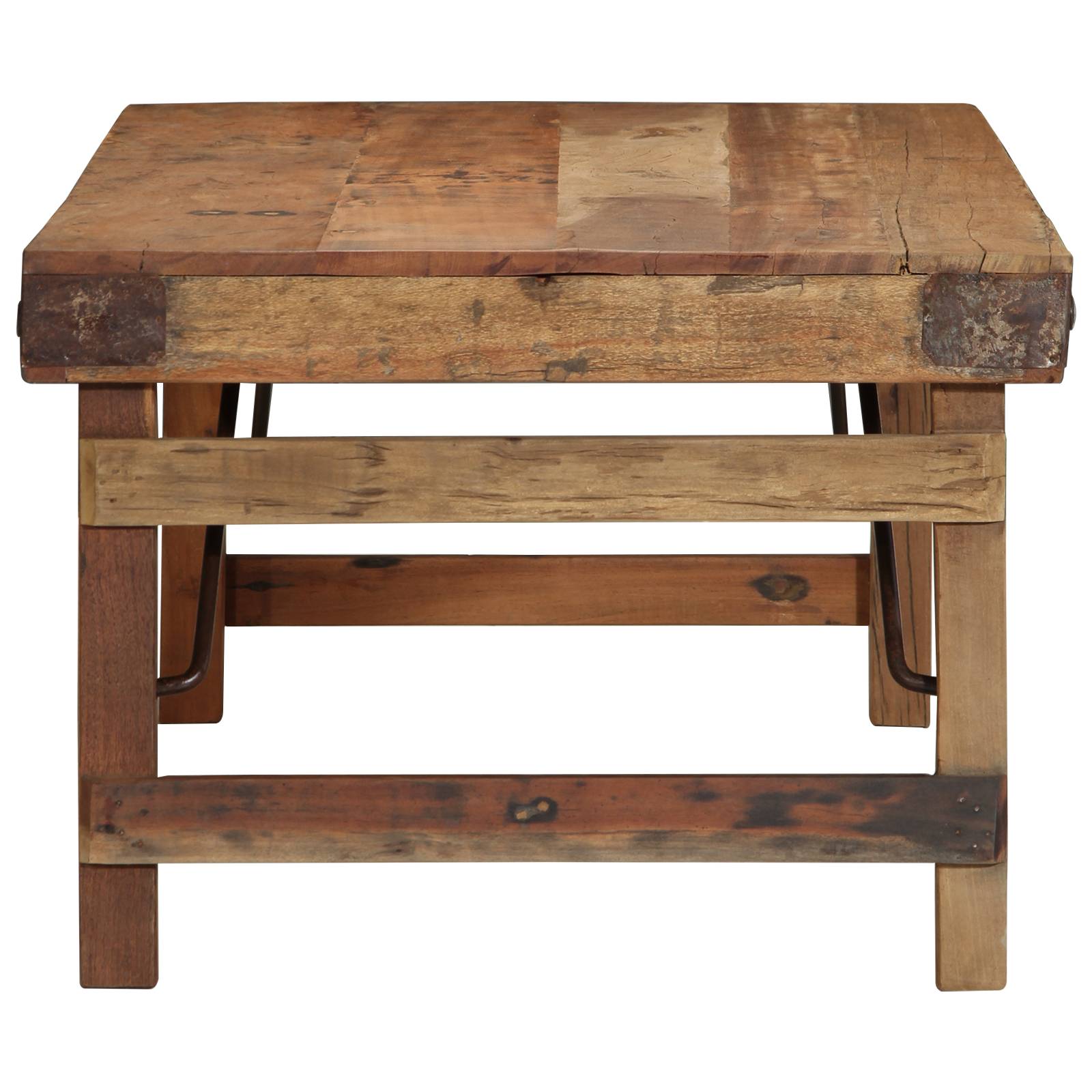 vidaXL Couchtisch 110x55x40 cm Altholz Massiv