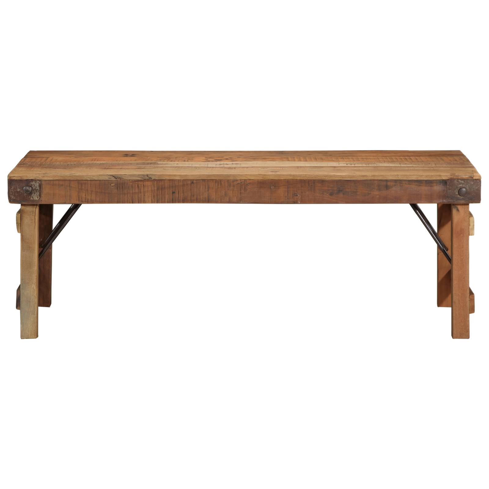 vidaXL Couchtisch 110x55x40 cm Altholz Massiv