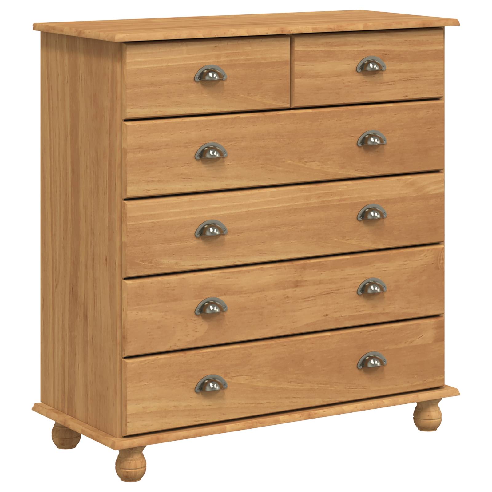 vidaXL Hutch 'ASKIM'Honigbraun 91x40x199.5 cm Massives Holz Kiefer