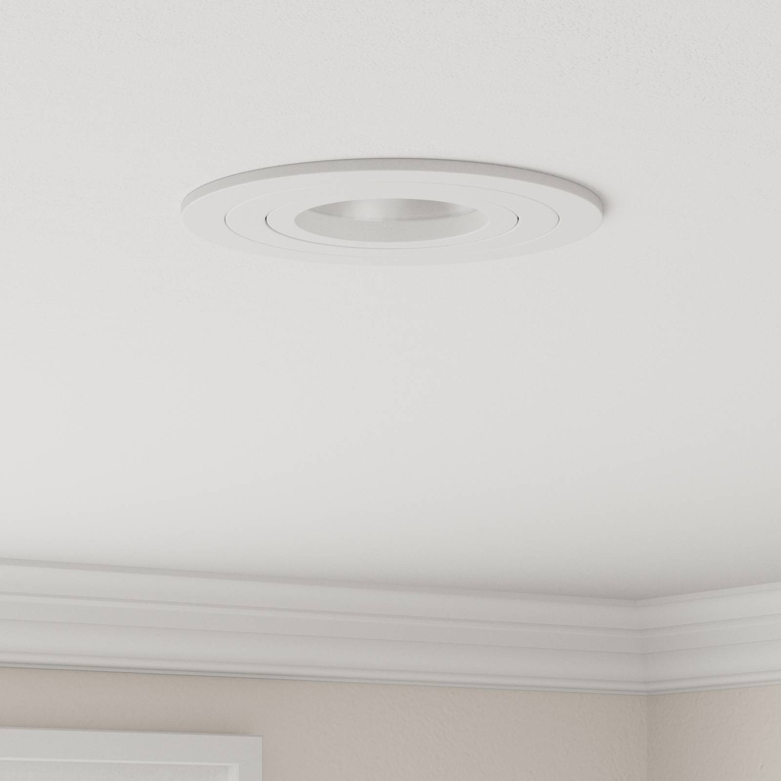 vidaXL Eingebaute Spotlights 12 Stück Rund GU10 Weiß Ø91 mm