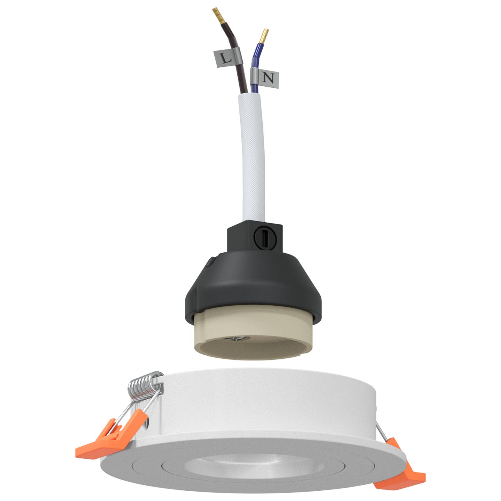 vidaXL Einbaustrahler 6 Stück Rund GU10 Weiß Ø91 mm