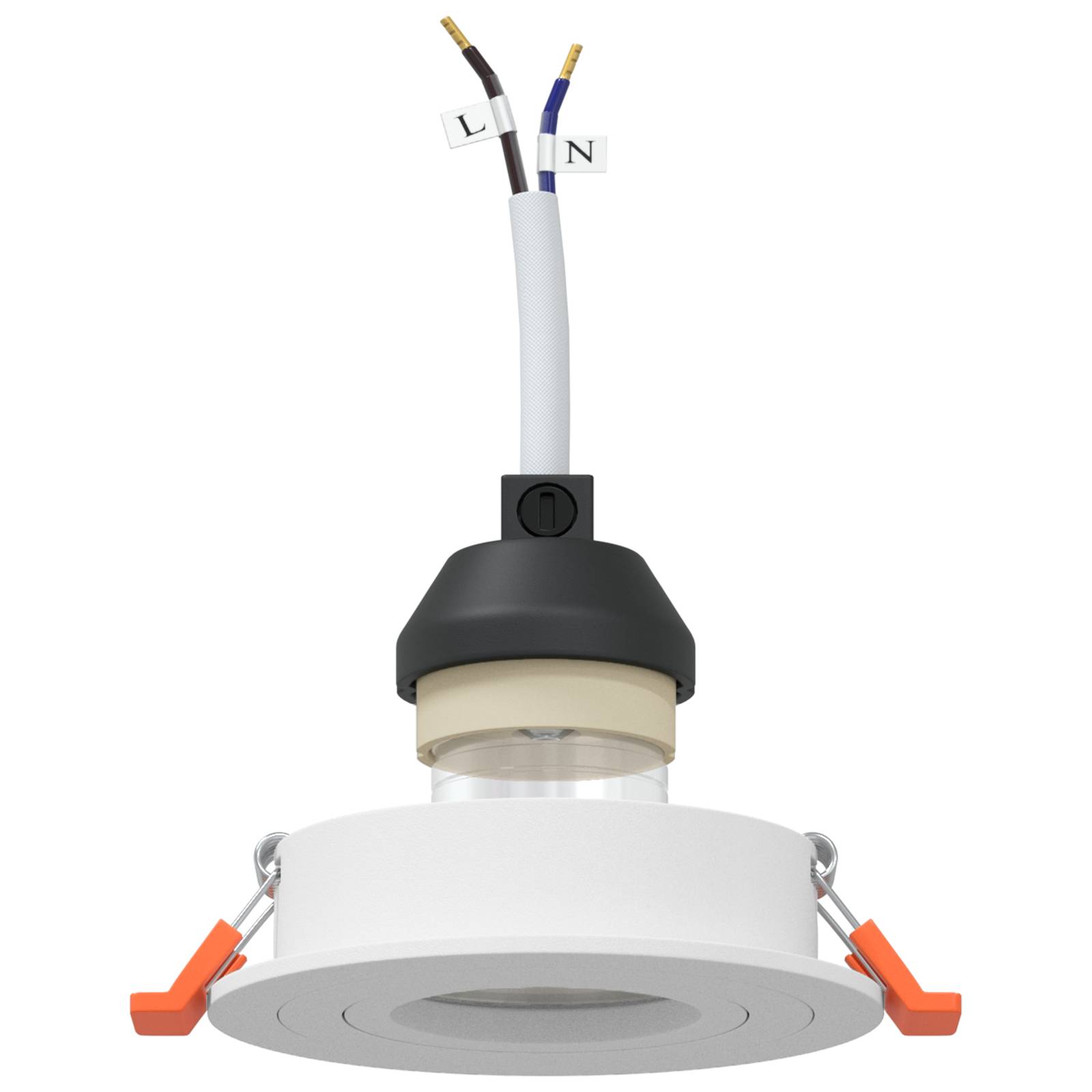 vidaXL Eingebaute Spotlights 12 Stück Rund GU10 Weiß Ø91 mm