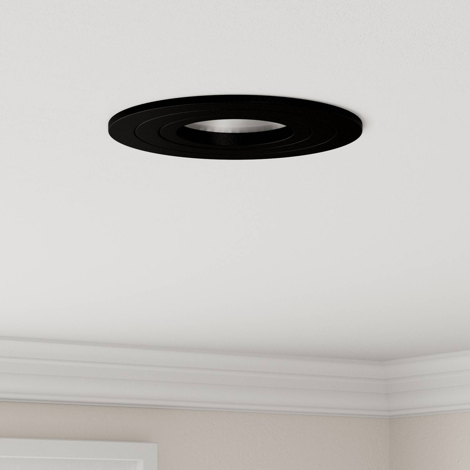 vidaXL Einbauspotlights 6 Stück Rund GU10 Schwarz Ø91 mm