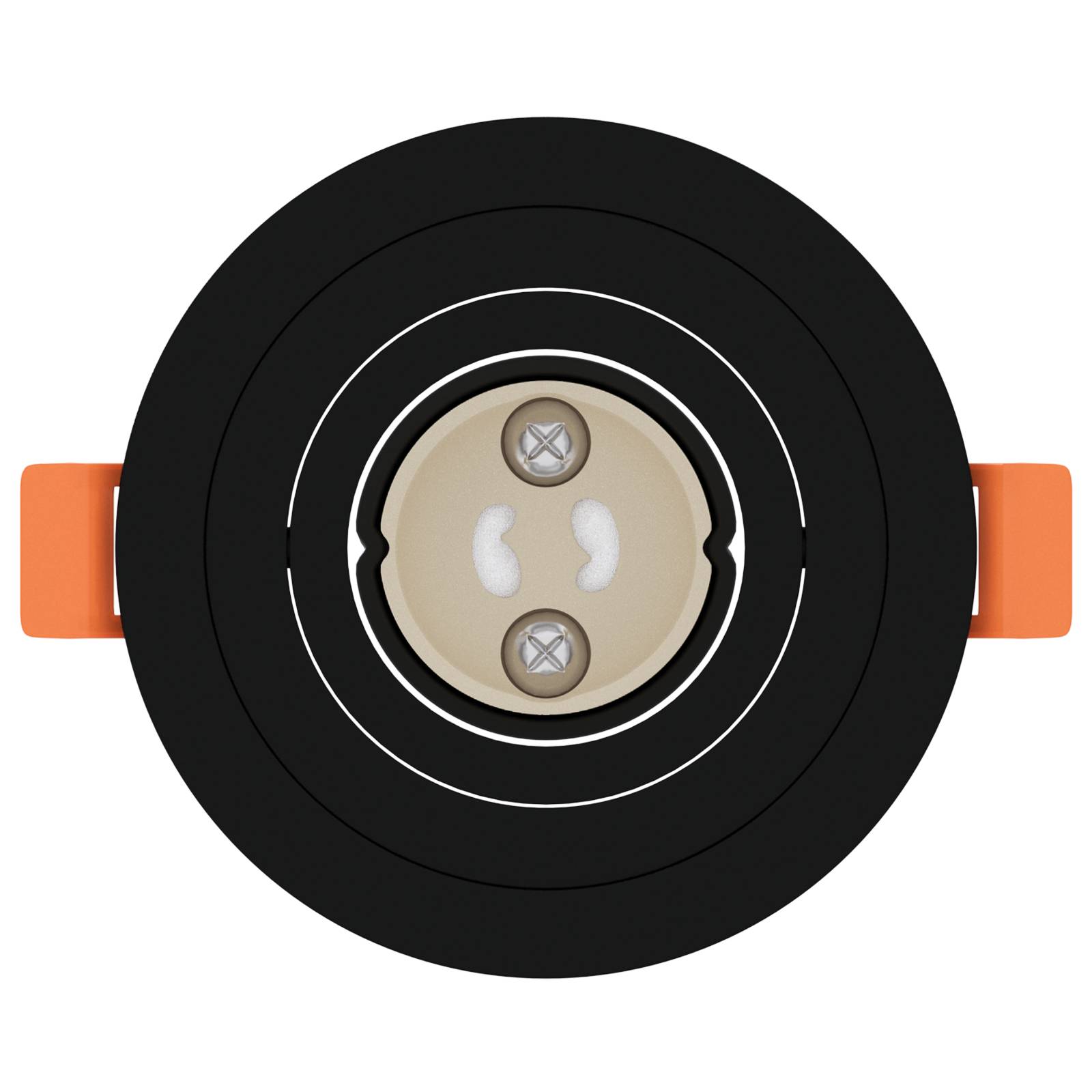 vidaXL Einbaustrahler 12 Stück Rund GU10 Schwarz Ø91 mm