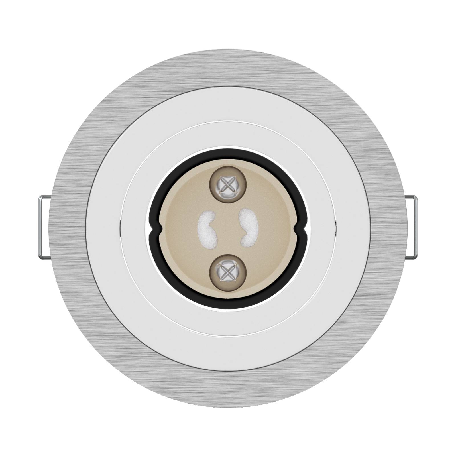 vidaXL Einbau-Spotlights 24 Stück Rund GU10 Silber Ø91 mm