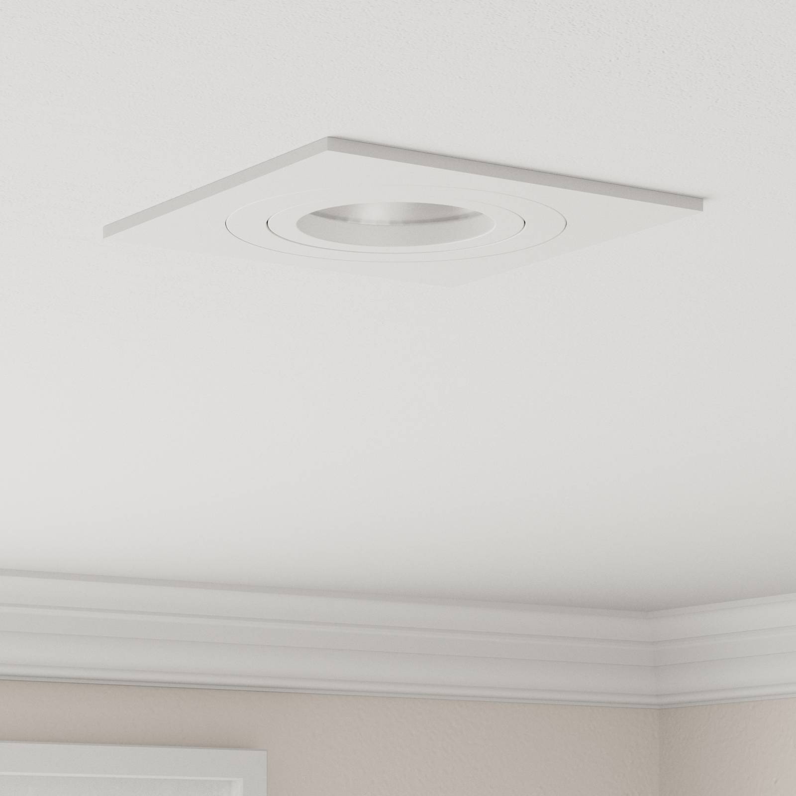vidaXL Eingebaute Strahler 12 Stück Quadratisch GU10 Weiß 91x91 mm