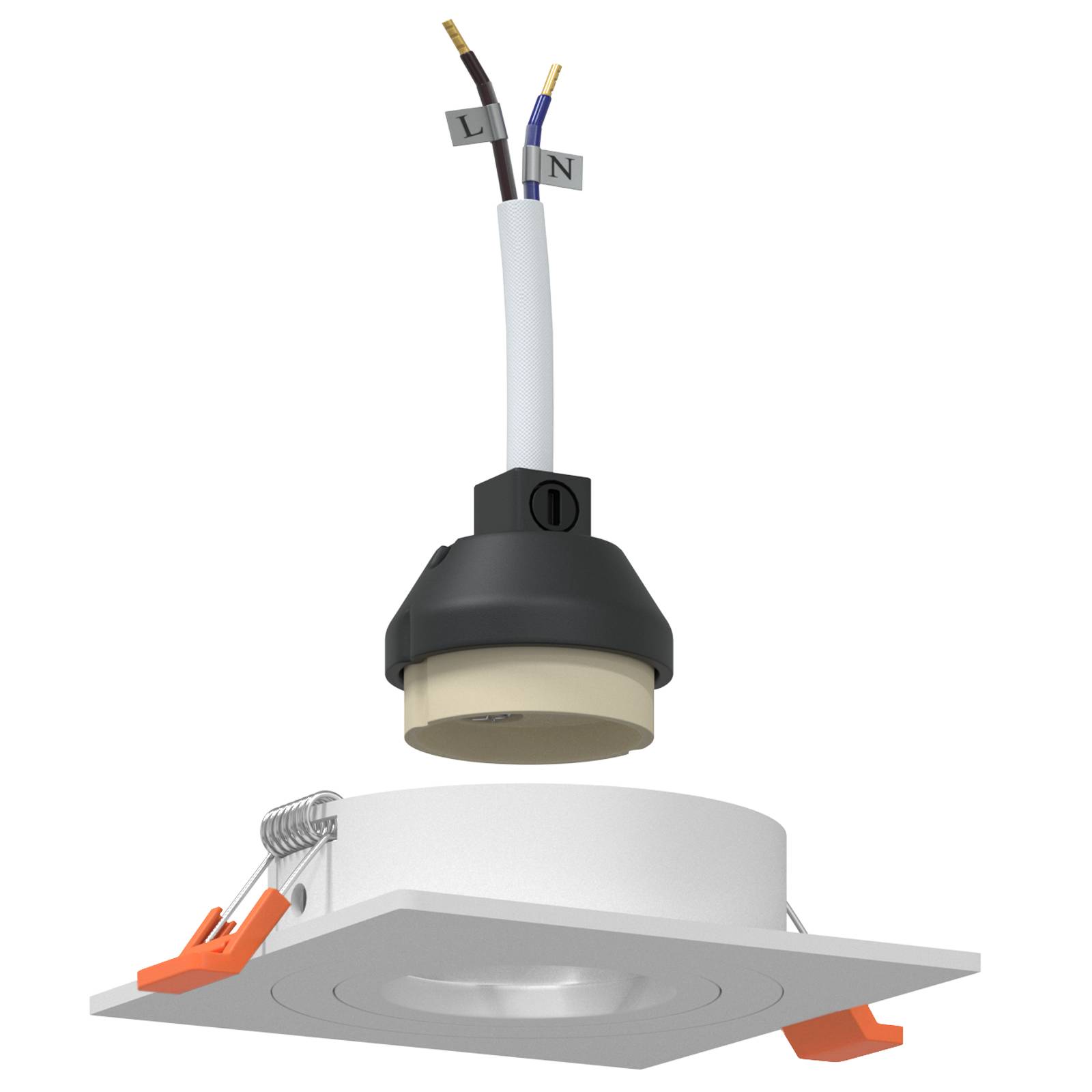 vidaXL Einbau-Spotlights 6 Stück Quadratisch GU10 Weiß 91x91 mm