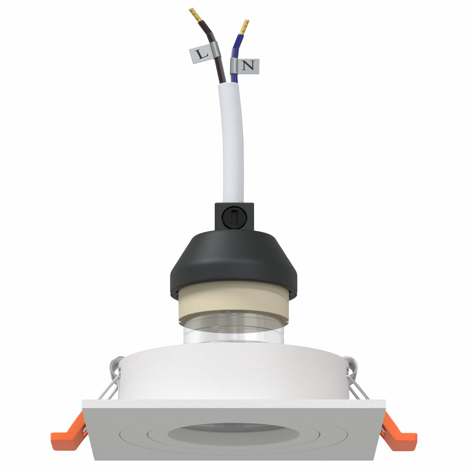 vidaXL Einbau-Spotlights 6 Stück Quadratisch GU10 Weiß 91x91 mm